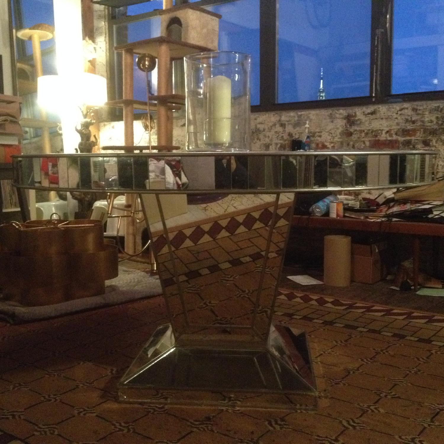 Z Gallerie Mirrored Venetian Dining Table w/ 4 Chairs - image-8