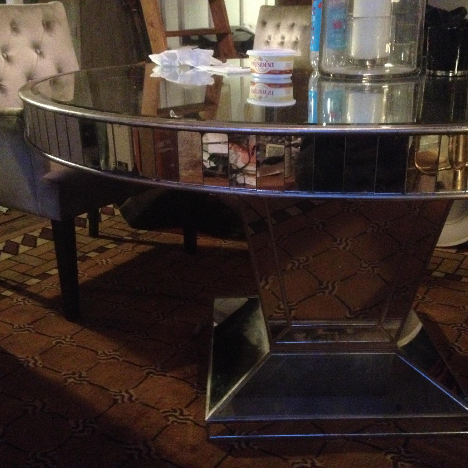 Z Gallerie Mirrored Venetian Dining Table w/ 4 Chairs - image-12