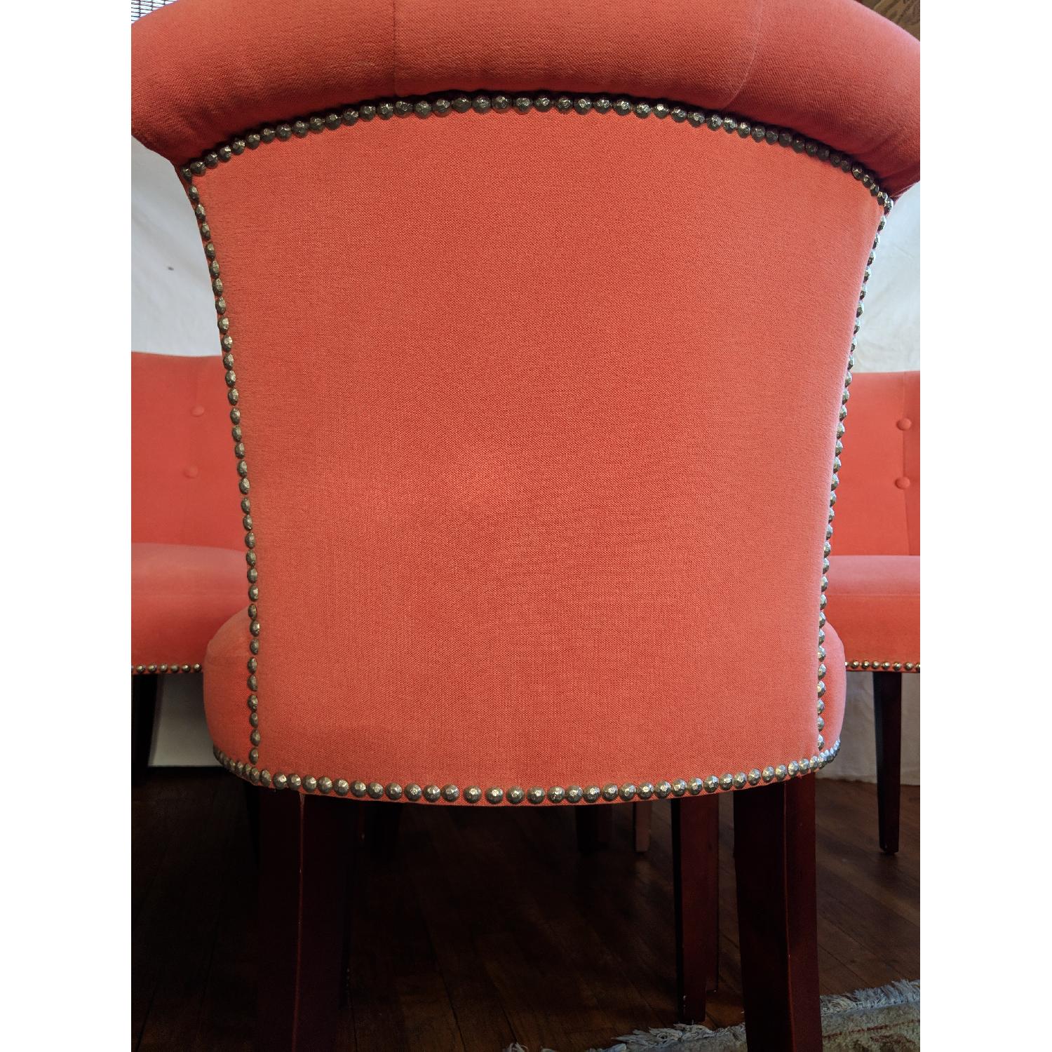 Modern Upholstered Rolled Back Dining Chairs - image-5