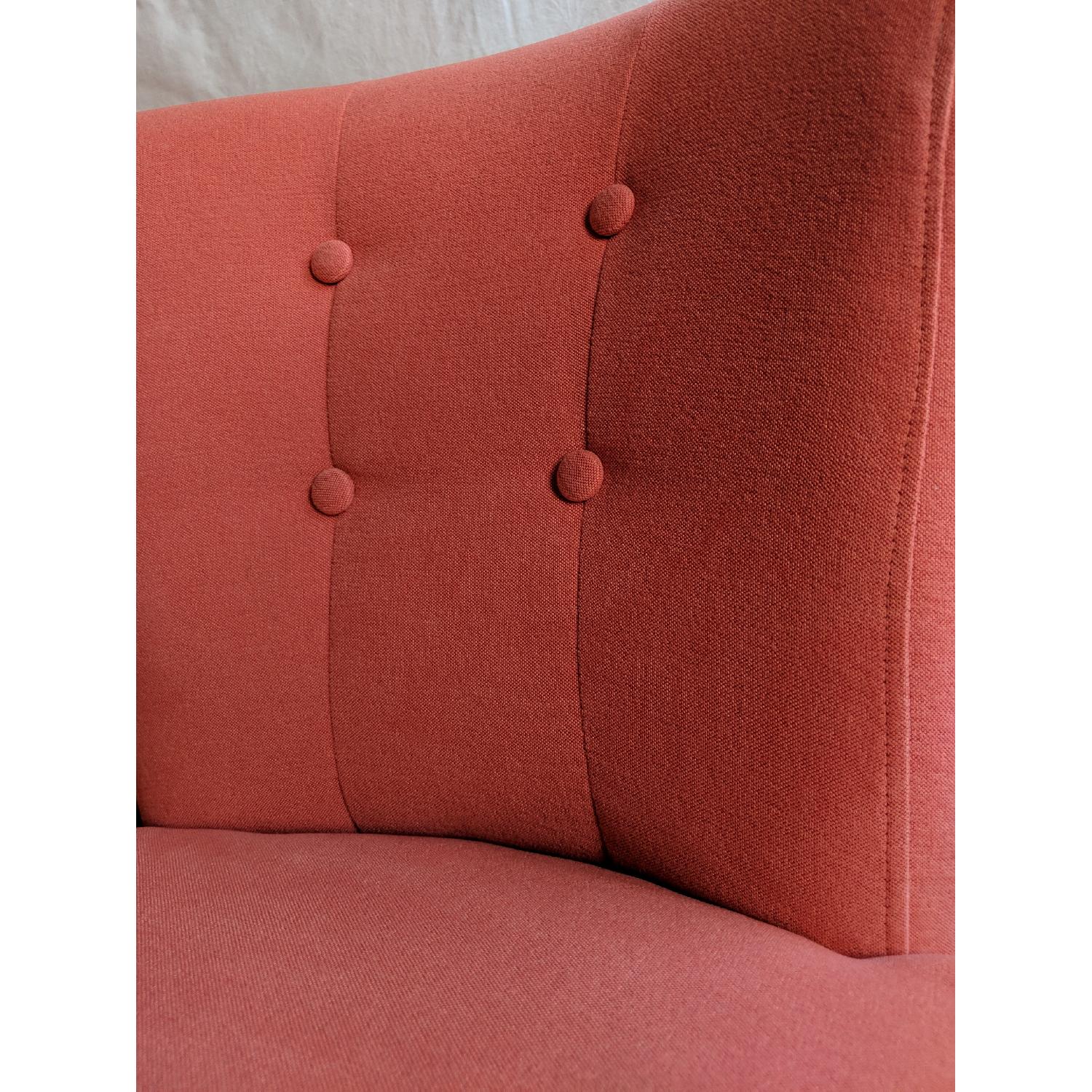 Modern Upholstered Rolled Back Dining Chairs - image-6