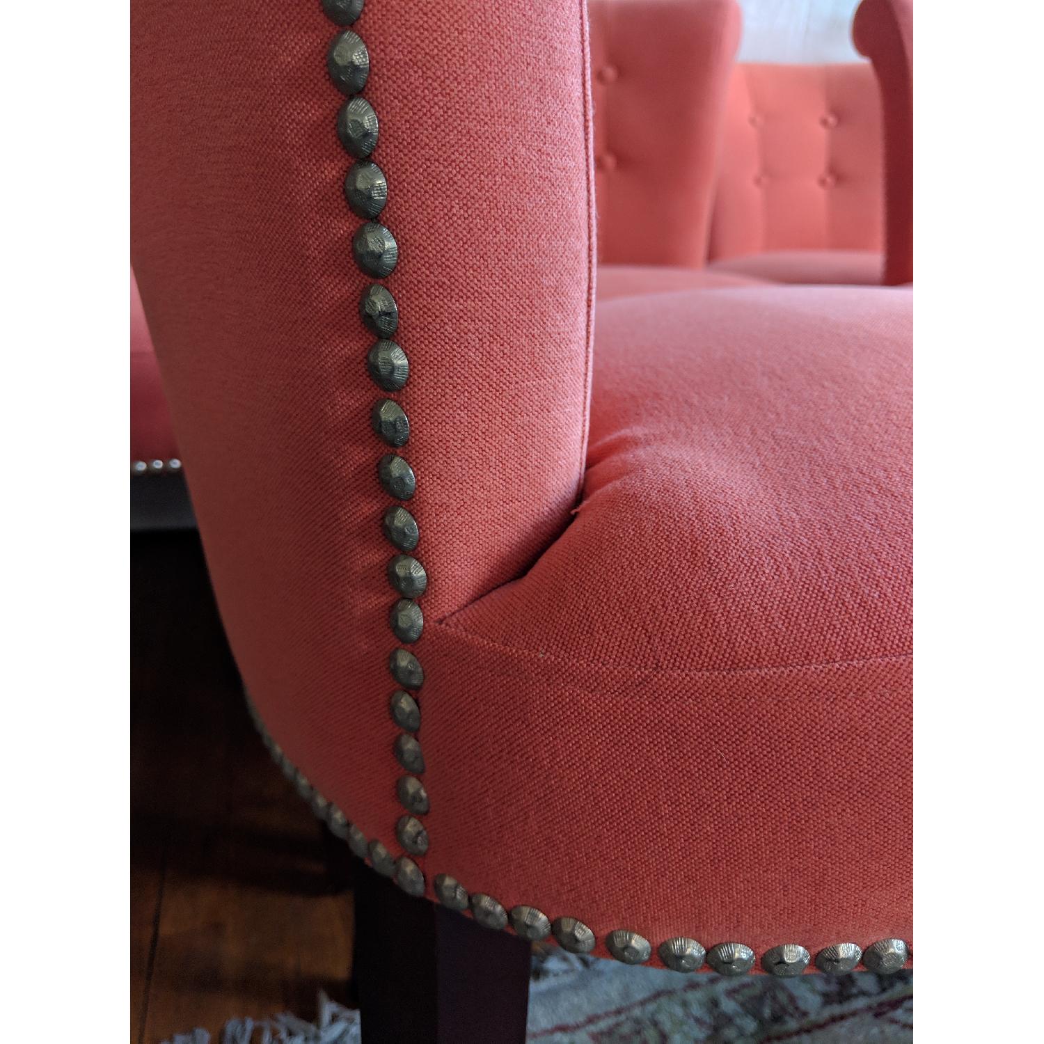 Modern Upholstered Rolled Back Dining Chairs - image-9