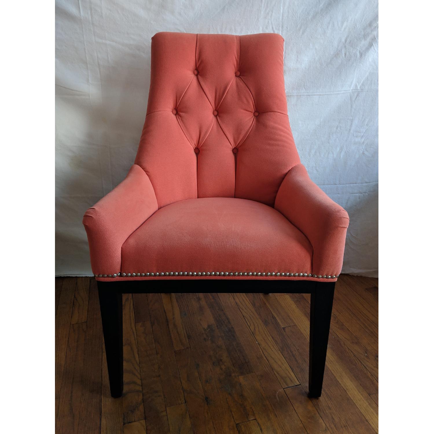 Modern Upholstered Rolled Back Dining Chairs - image-13