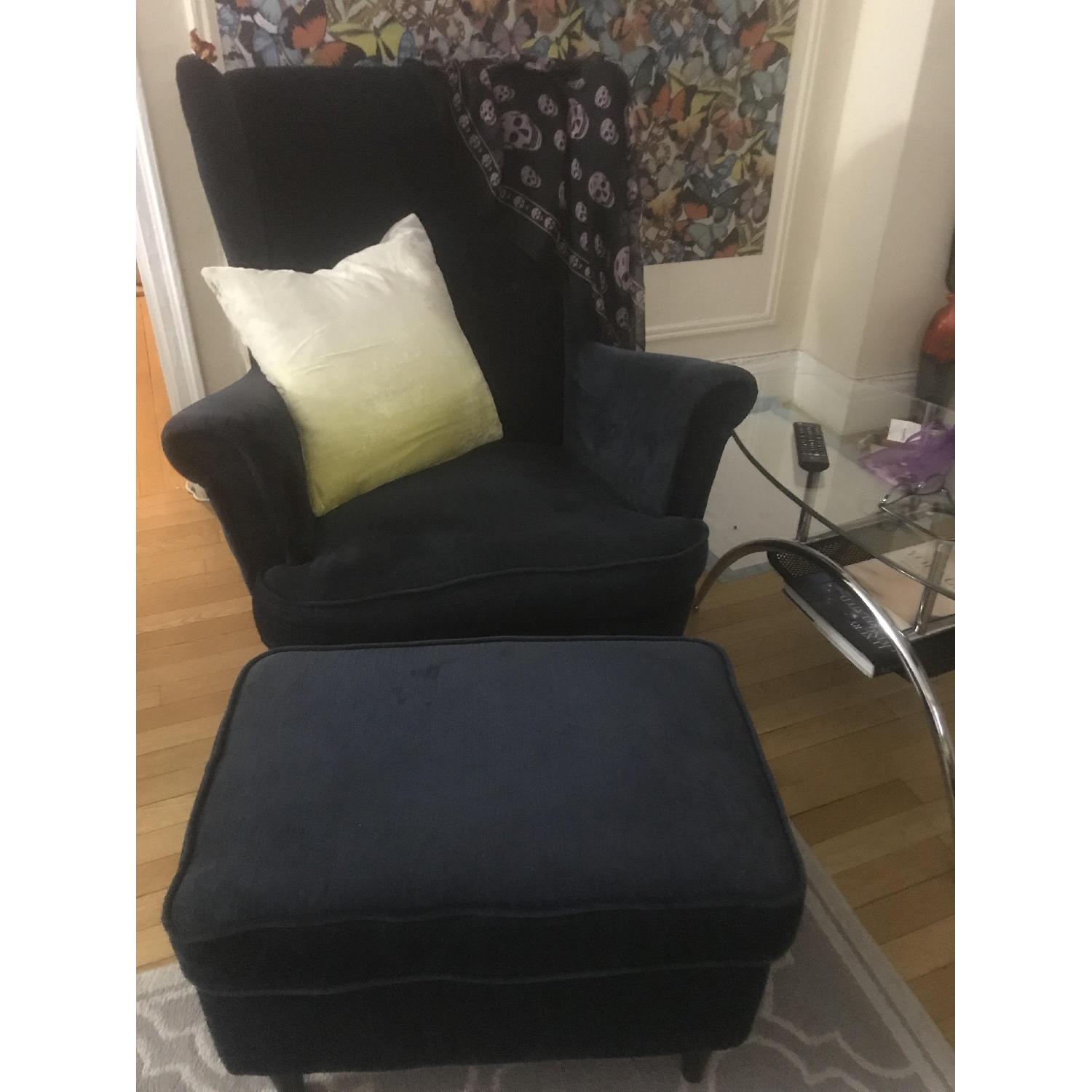 Ikea Strandmon Wing Chair & Ottoman - image-2