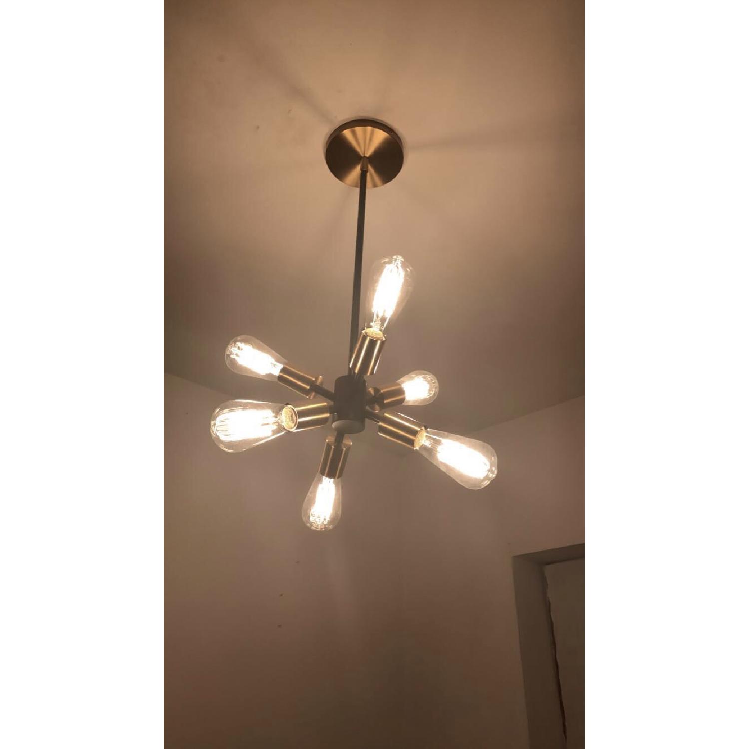 West Elm Mobile Chandelier w/ Edison Bulbs - image-1