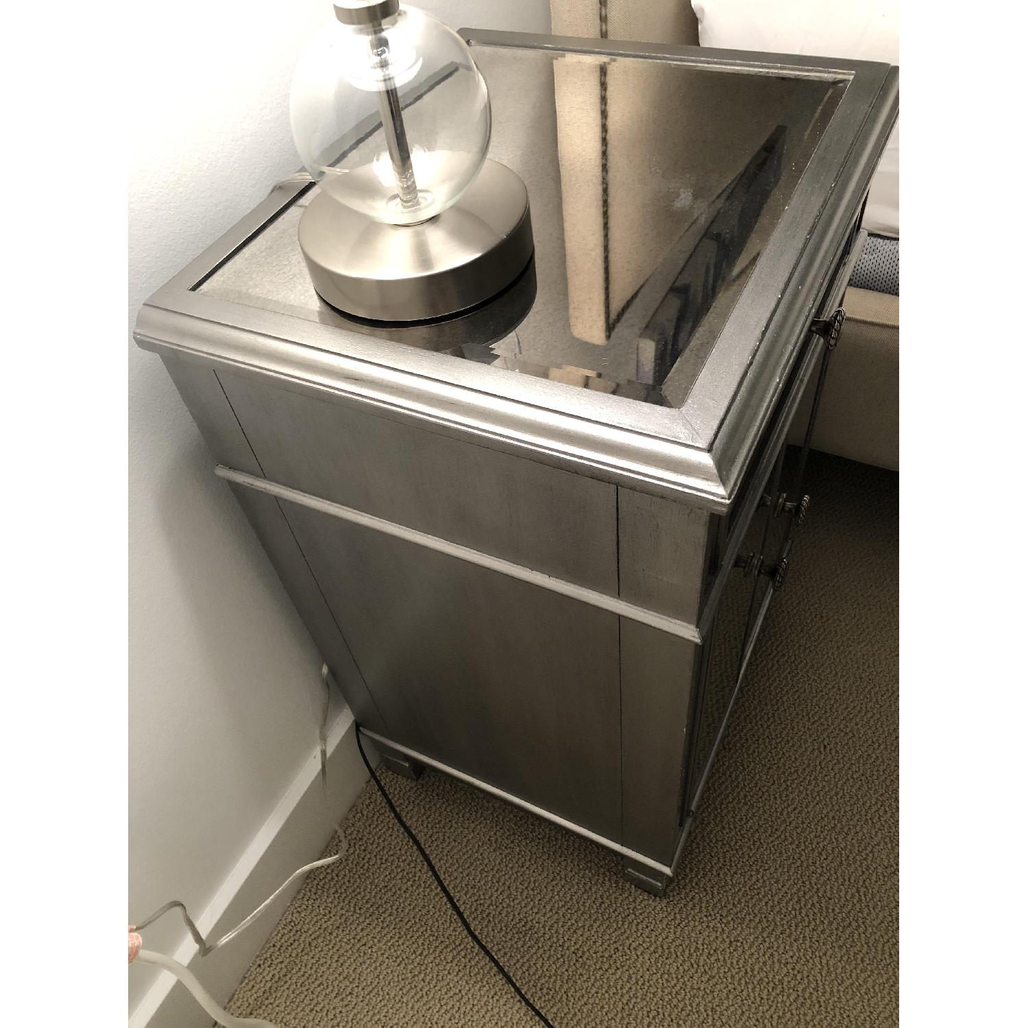 Pier 1 Hayworth Mirrored Antique Nightstand - image-2