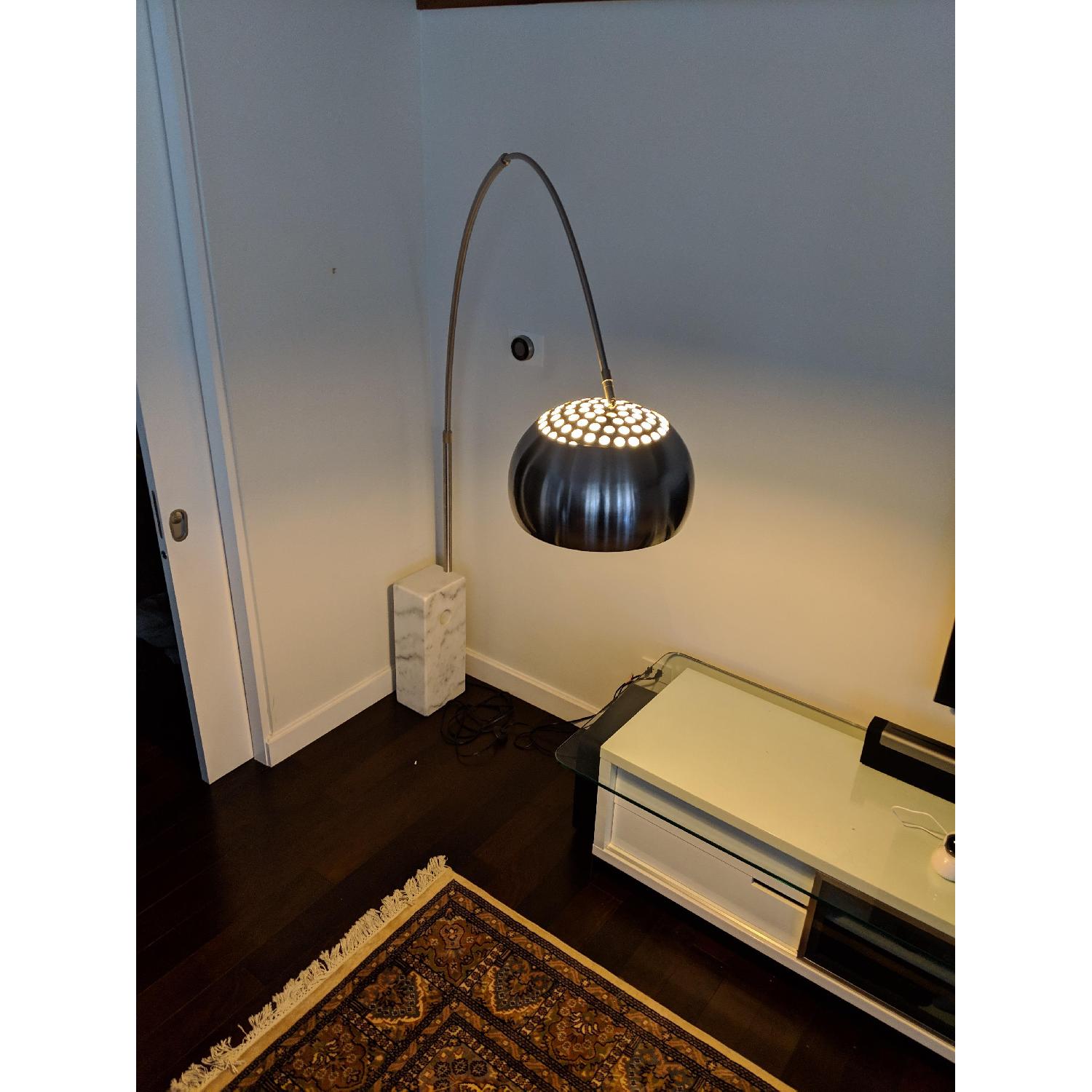 Manhattan Home Design Arco Lamp Replica w/ White Base - image-2