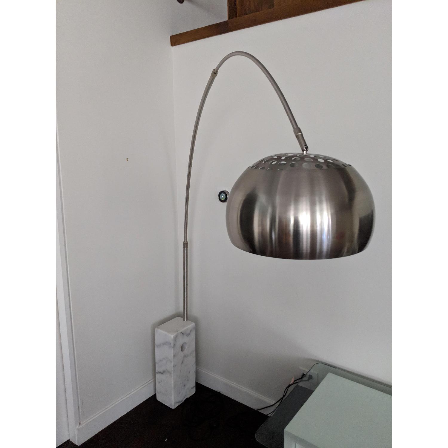 Manhattan Home Design Arco Lamp Replica w/ White Base - image-4