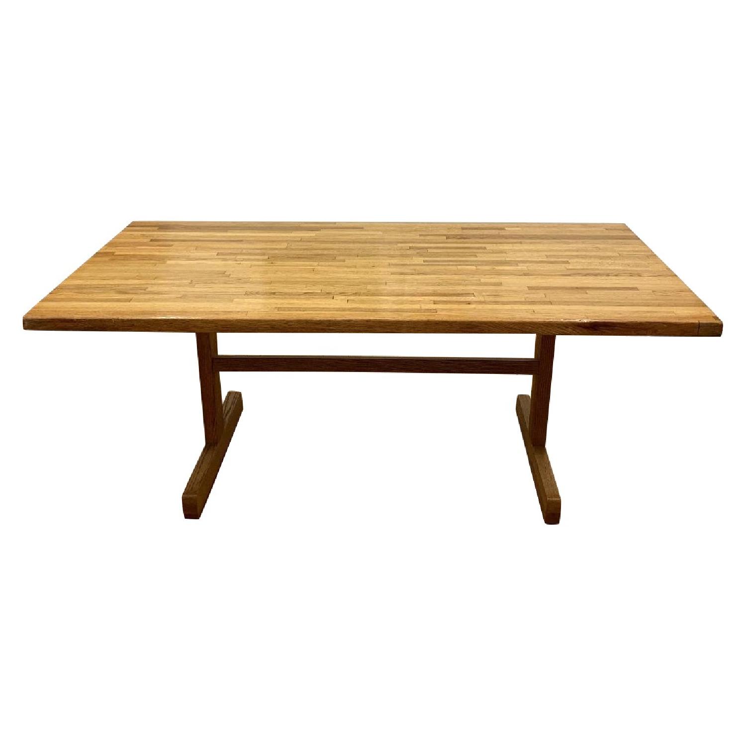 Rectangle Table Picture Rectangular Wood Dining Table - AptDeco