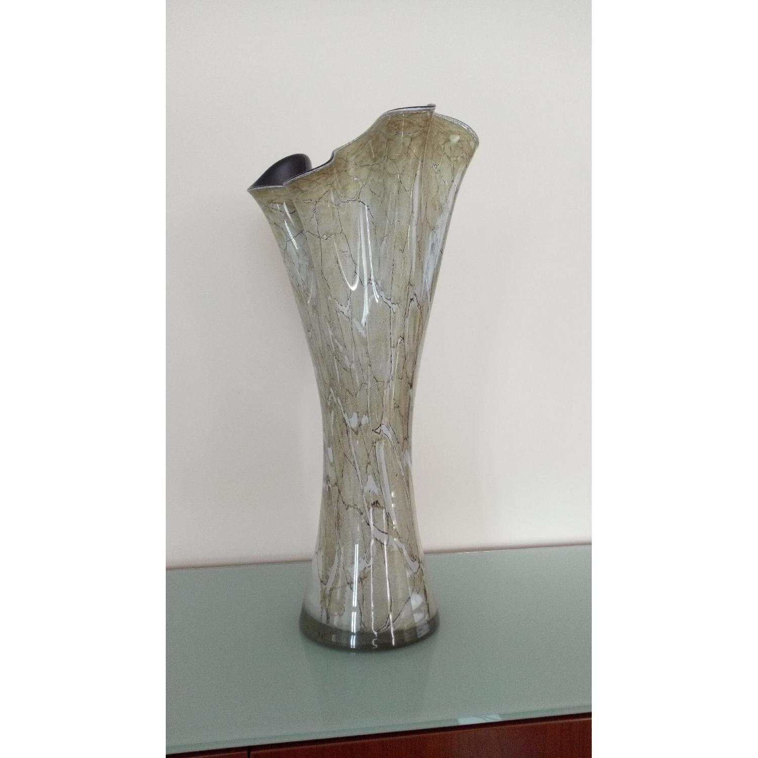 Vintage Krosno Jozefina Handkerchief Glass Vase - image-2