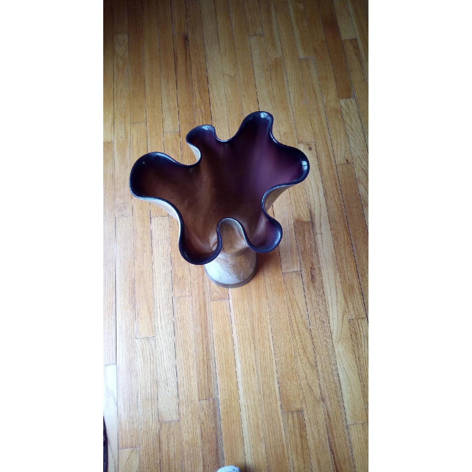 Vintage Krosno Jozefina Handkerchief Glass Vase - image-3