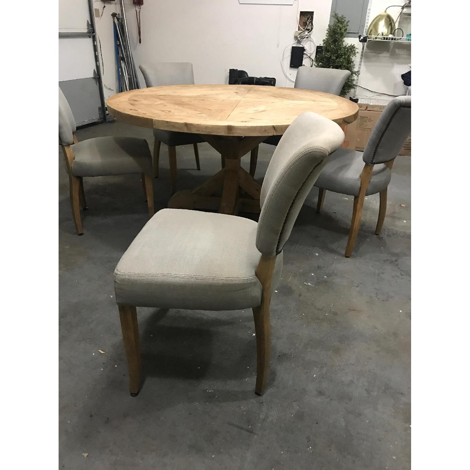 Restoration Hardware Reclaimed Wood Dining Table w/ 6 Chairs - image-3