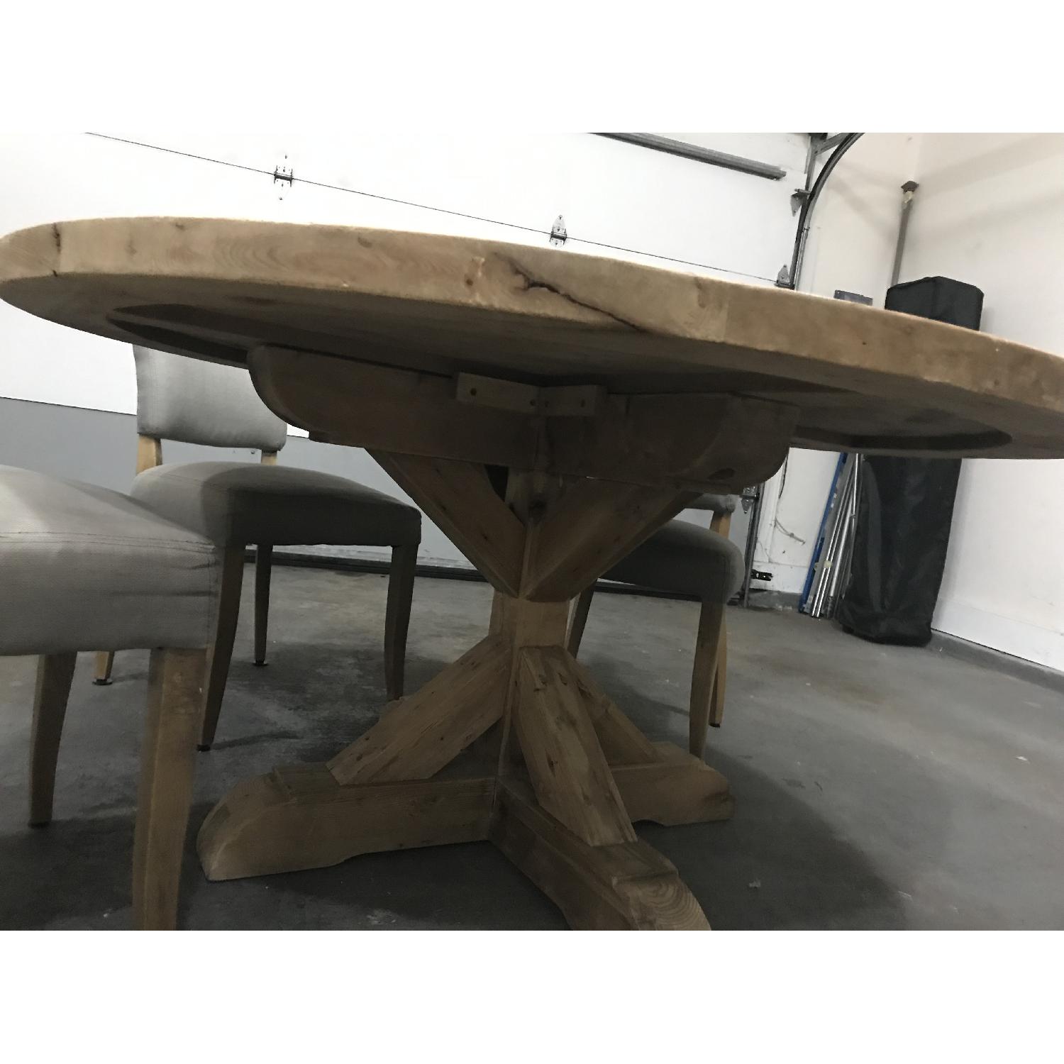 Restoration Hardware Reclaimed Wood Dining Table w/ 6 Chairs AptDeco