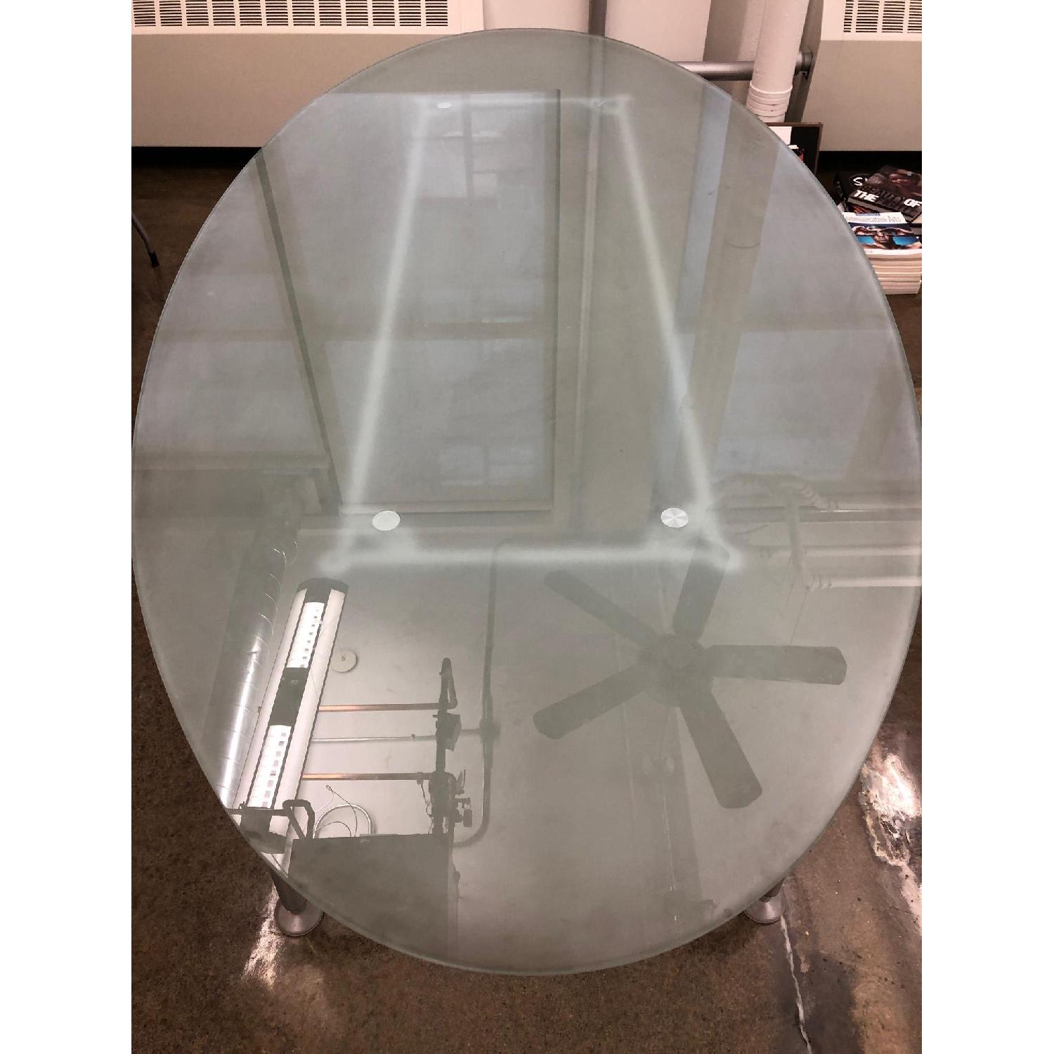 Steelcase/Werndl Frosted Glass Dining/Conference Table - image-2