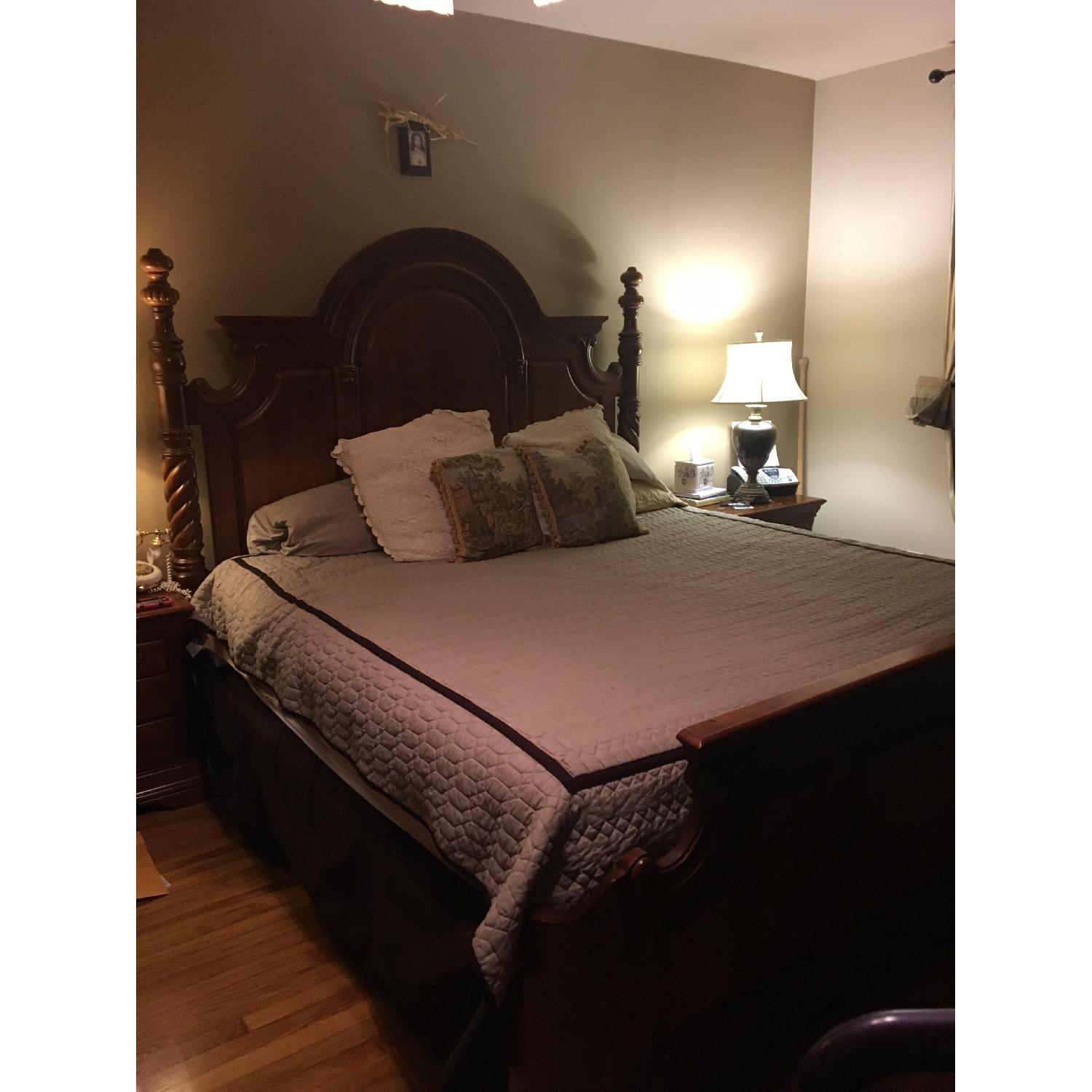 Sumpter Furniture King Size Cherry Wood Bed - image-3