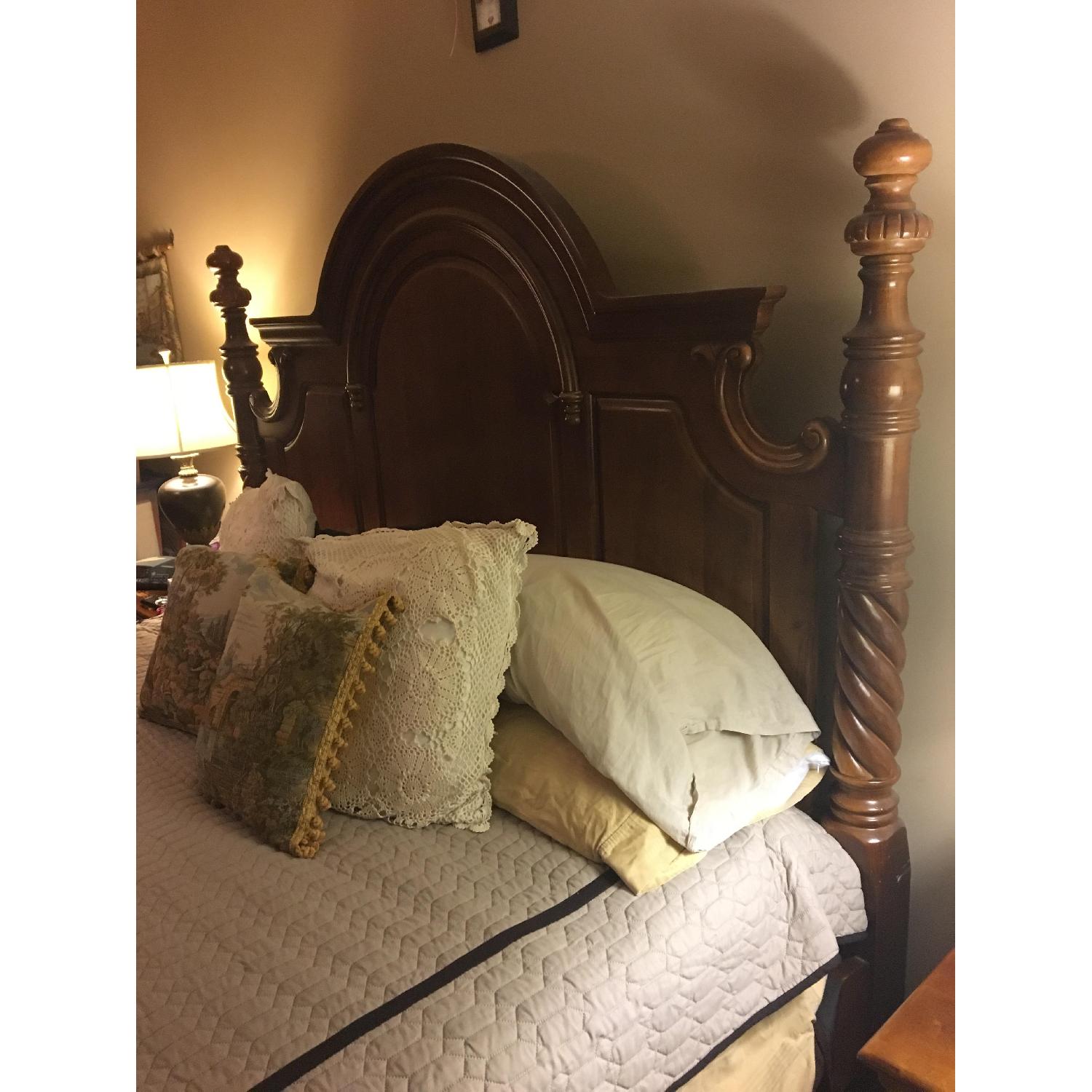 Sumpter Furniture King Size Cherry Wood Bed - image-4