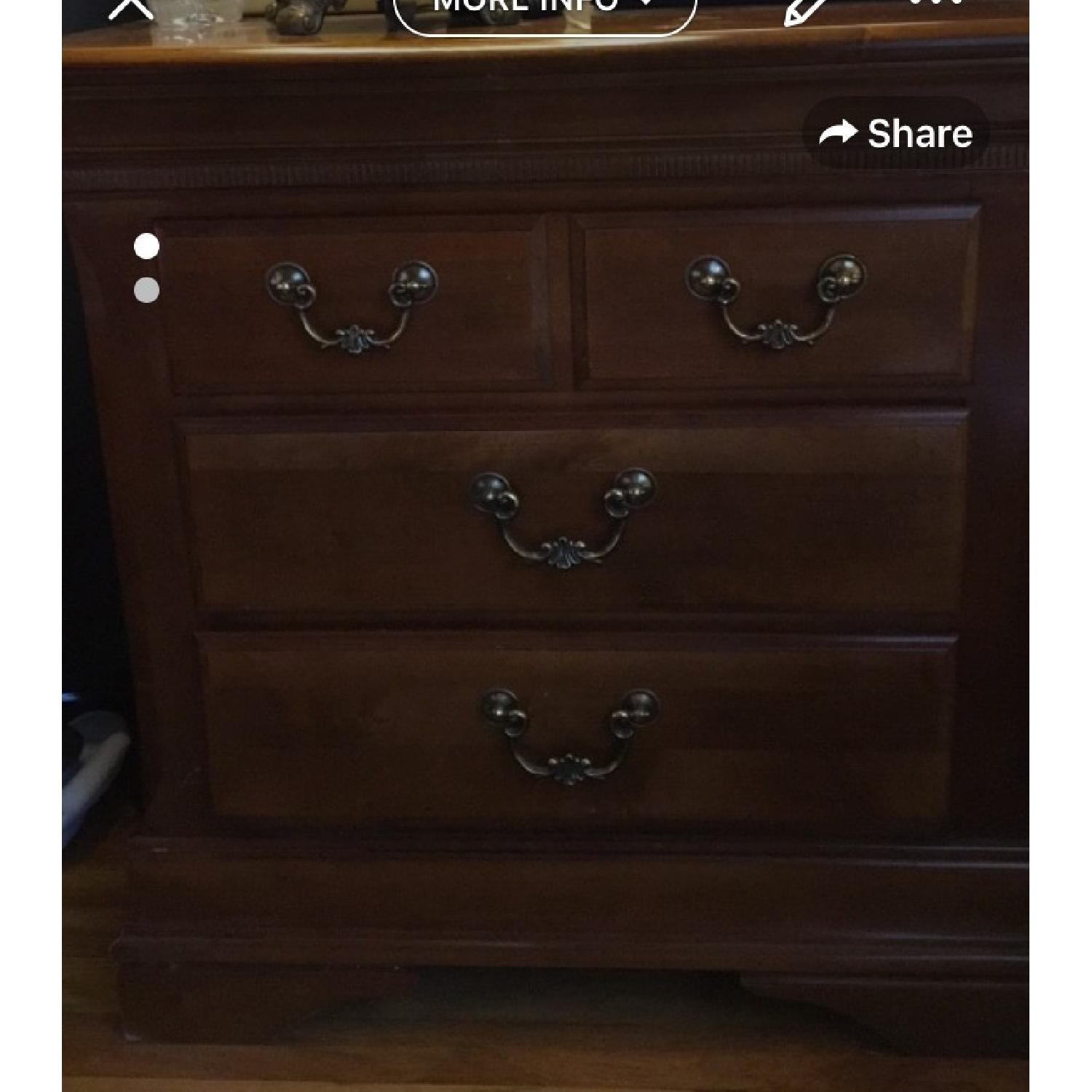 Sumpter Furniture King Size Cherry Wood Bed - image-5