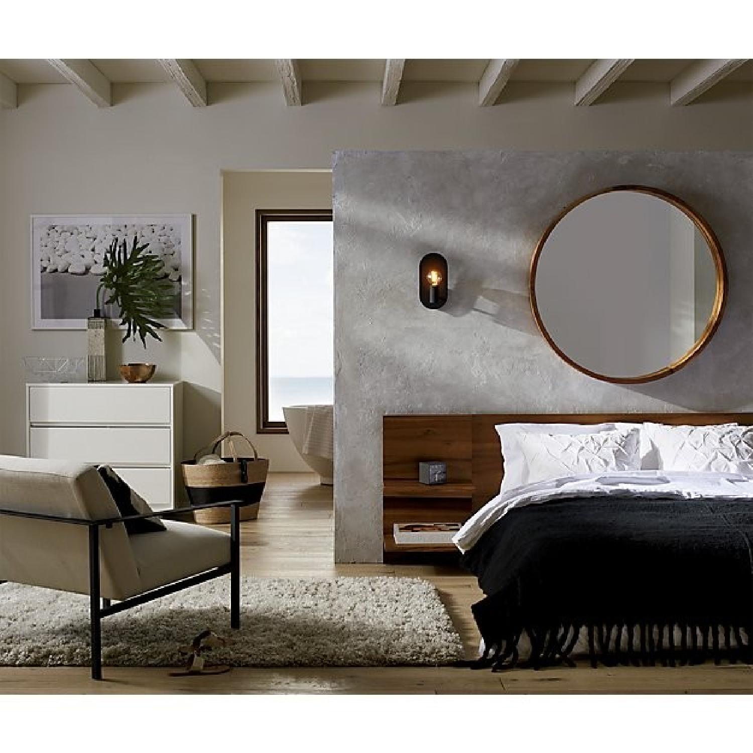 CB2 Round Mirror in Acacia Wood - image-4