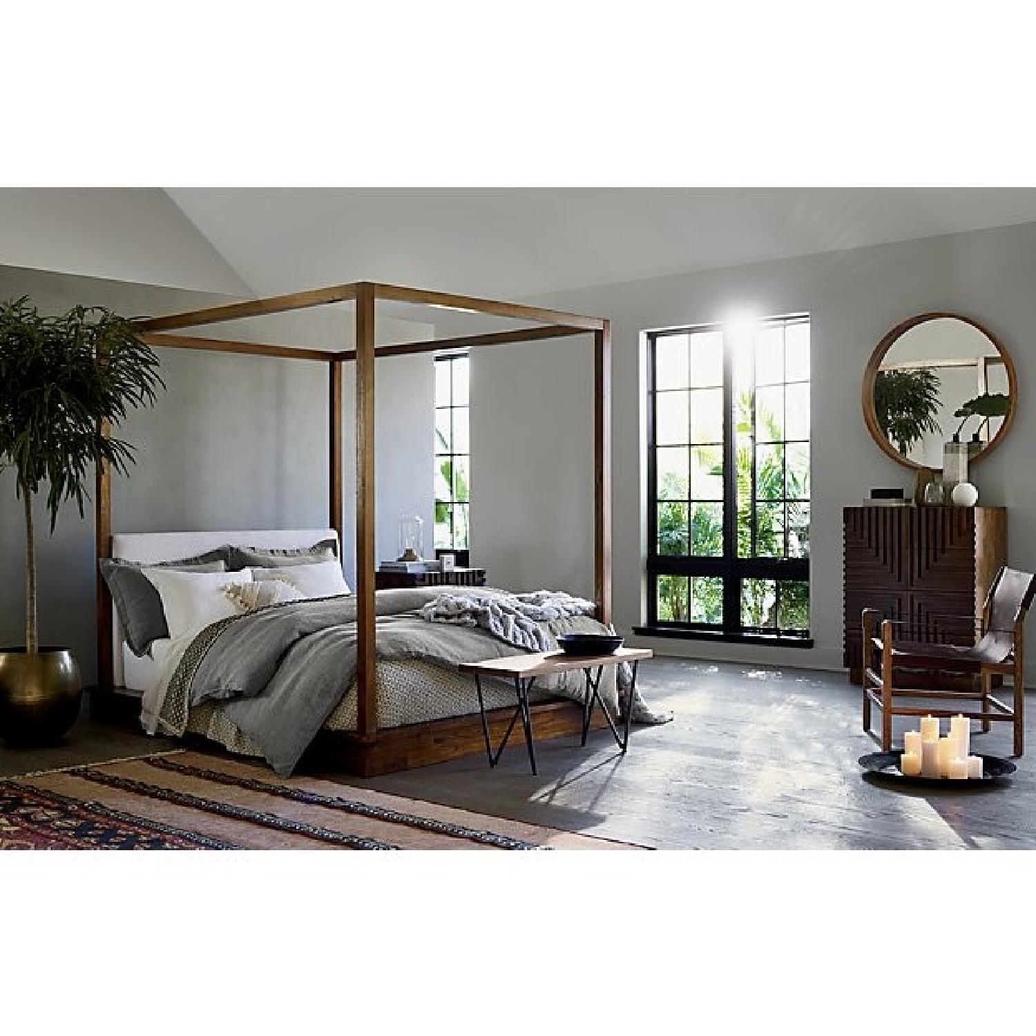 CB2 Round Mirror in Acacia Wood - image-5