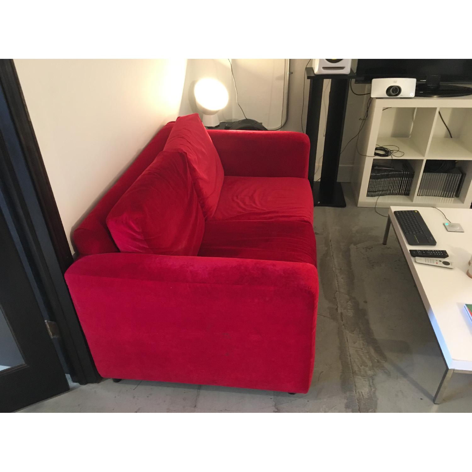 Red Velvet Loveseat - image-2