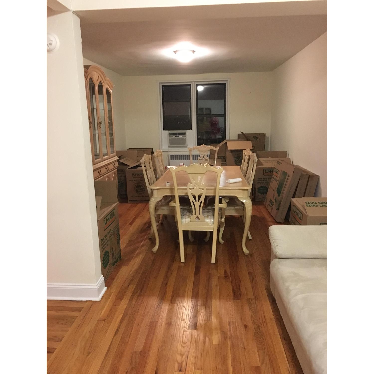 Antique Extension Dining Table w/ 6 Chairs - image-2