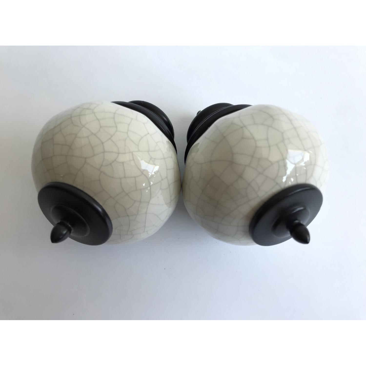 Crackled Finial Antique Bronze Curtain Rod - image-2