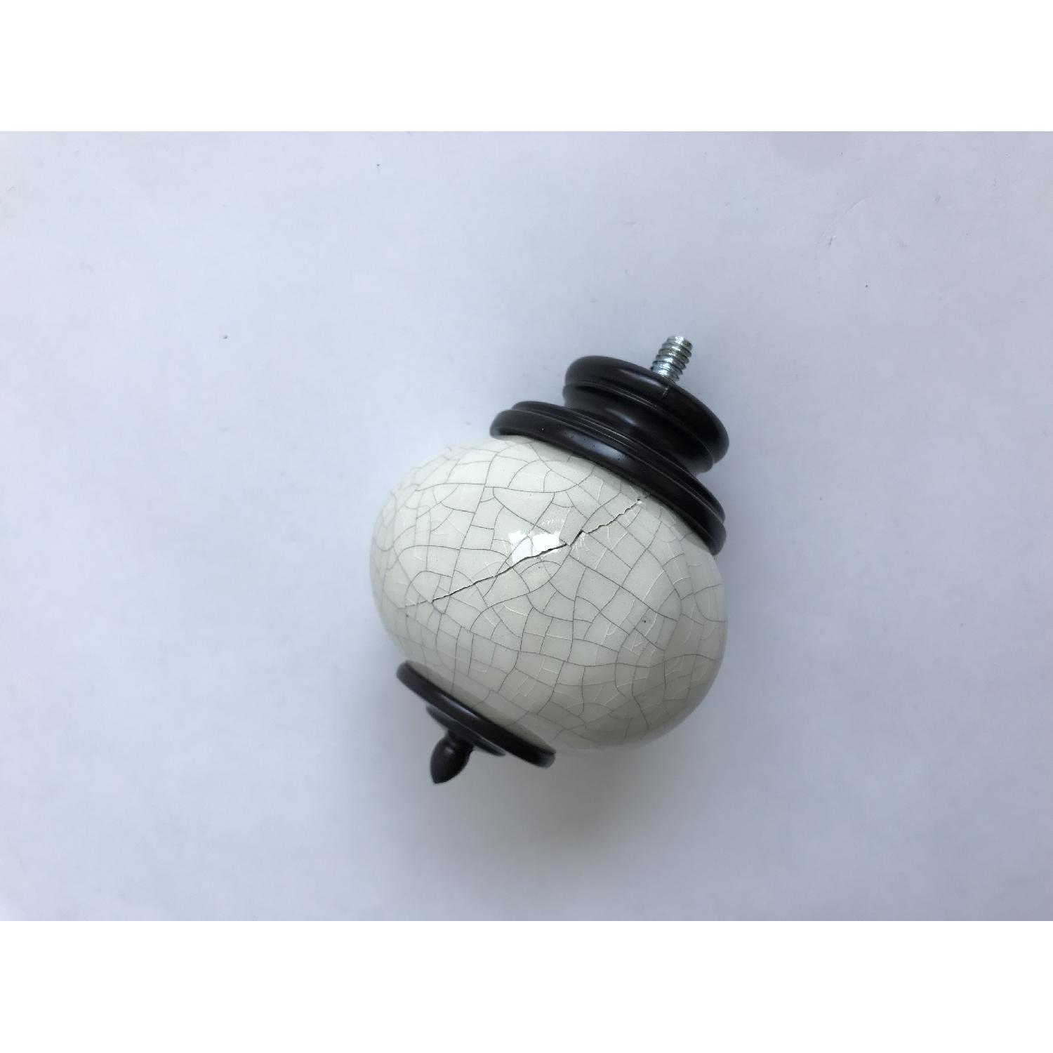 Crackled Finial Antique Bronze Curtain Rod - image-3