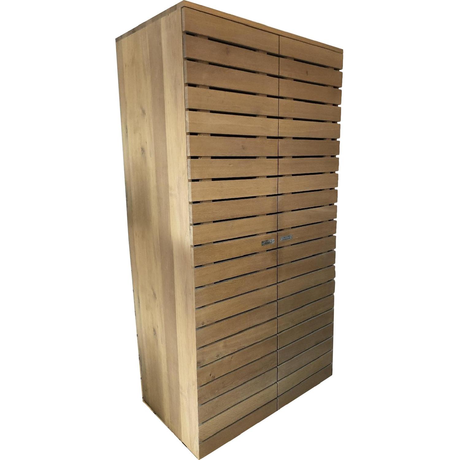 Contemporary Natural Wood Wardrobe AptDeco