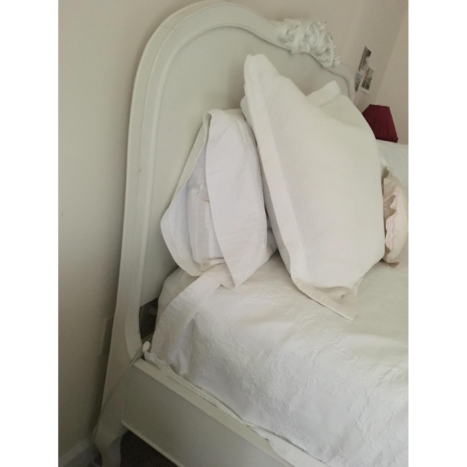 Pottery Barn Teen Lilac Full Size Bed Frame in White - image-3