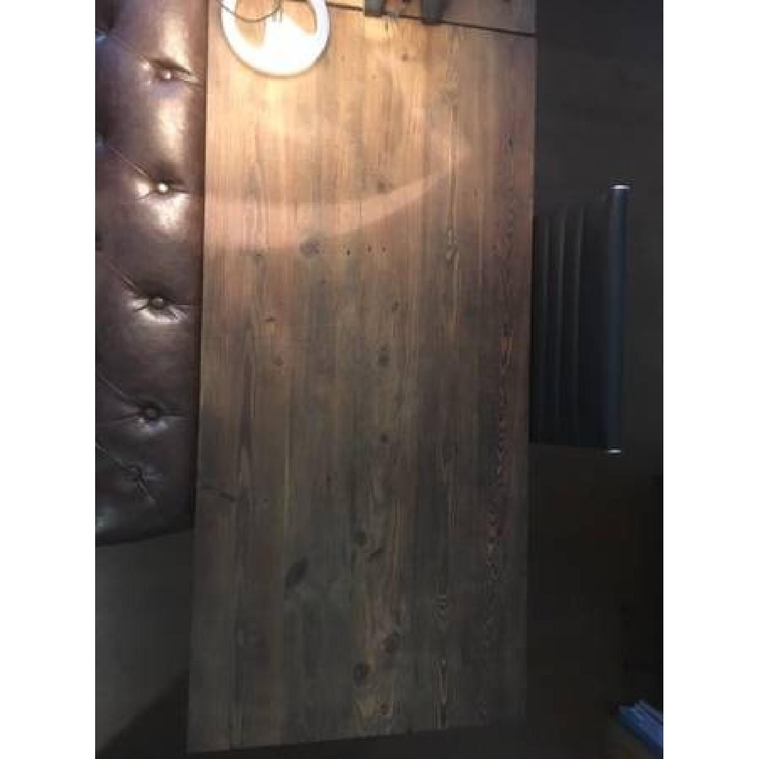 Industrial Reclaimed Heart Pine Wood Table/Work Station Desk - image-4