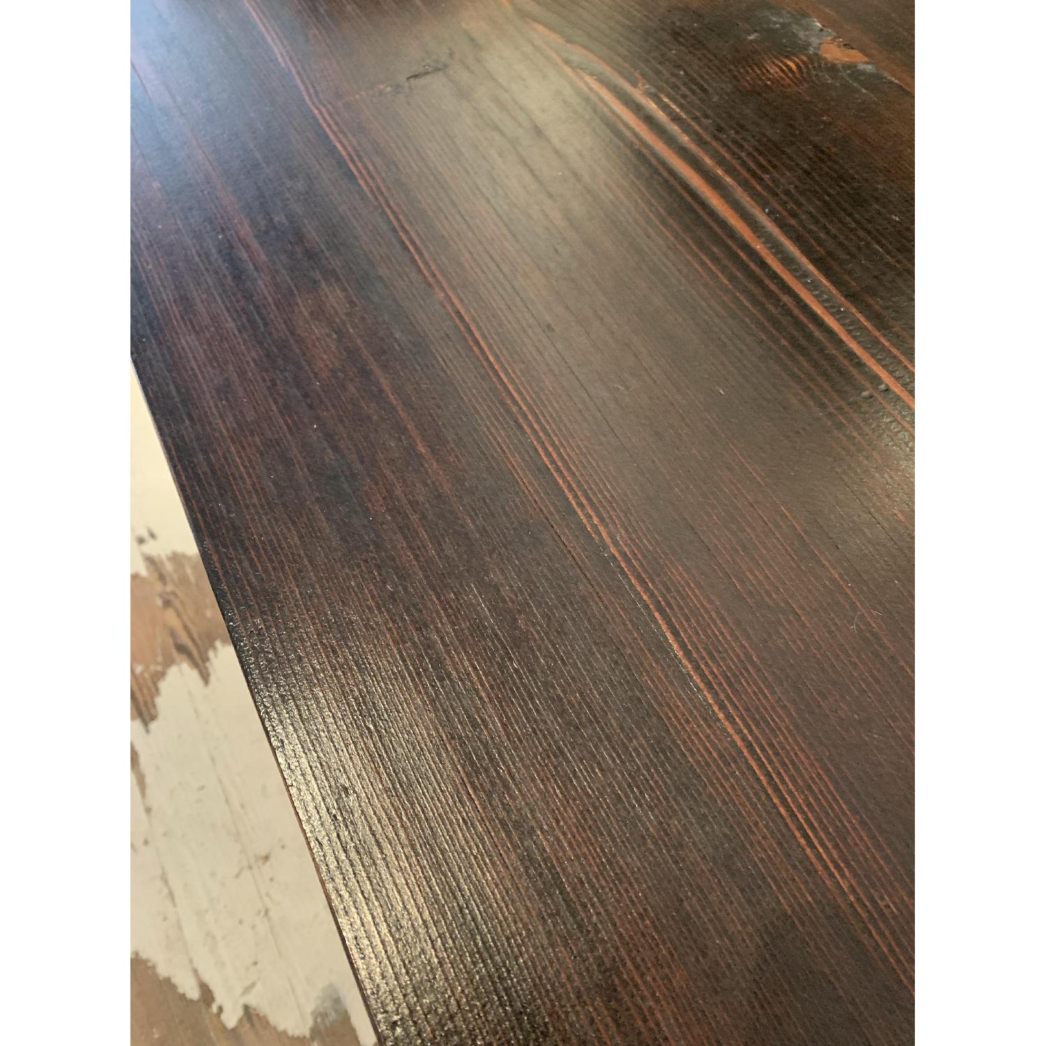 Industrial Reclaimed Heart Pine Wood Table/Work Station Desk - image-8