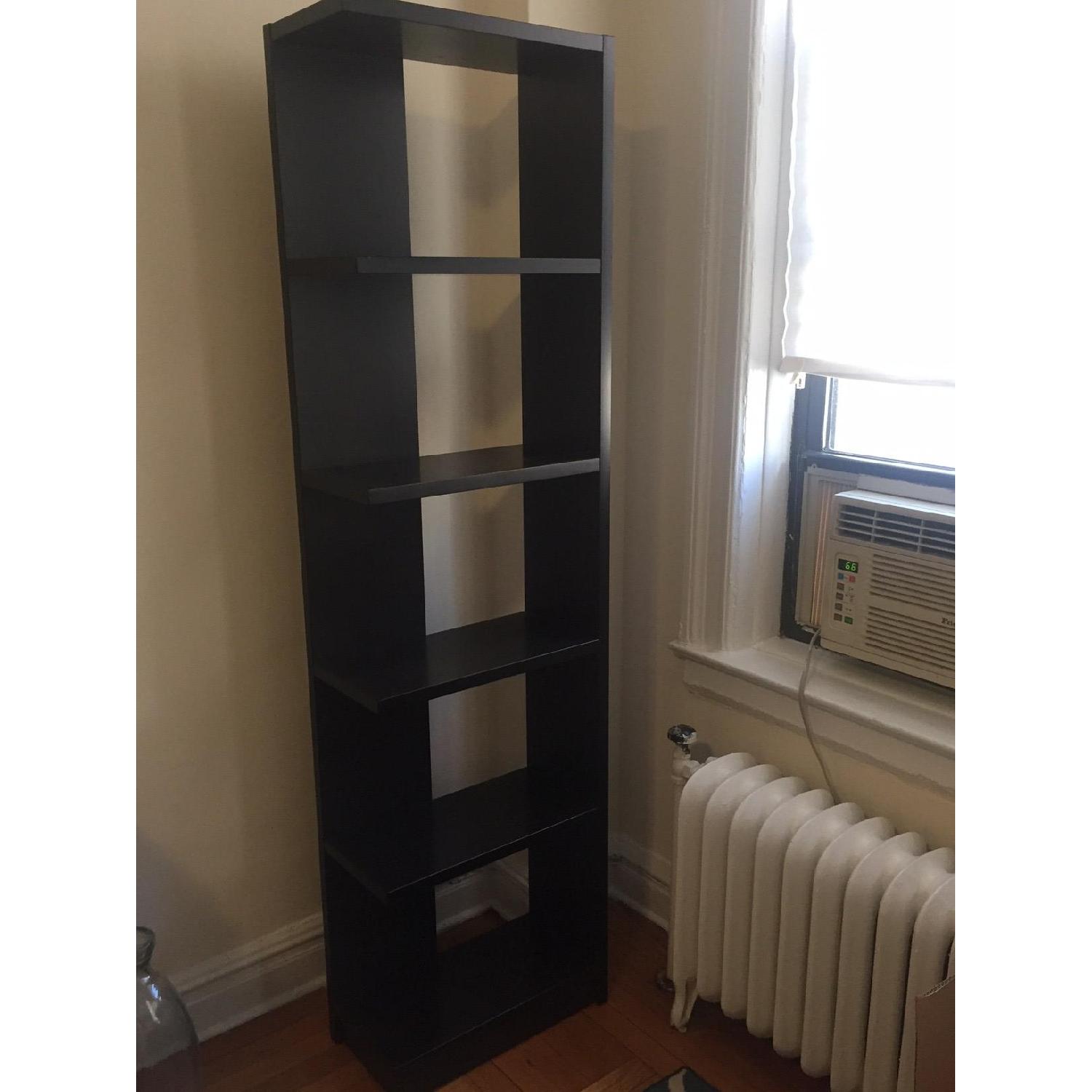 Crate & Barrel Reversible Corner Bookcase AptDeco