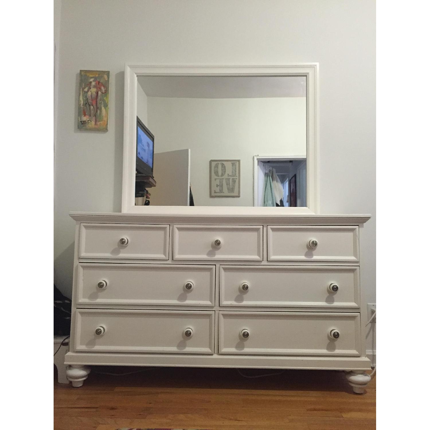 Bob's Chatham White Dresser w/ Mirror + Nightstand - image-2