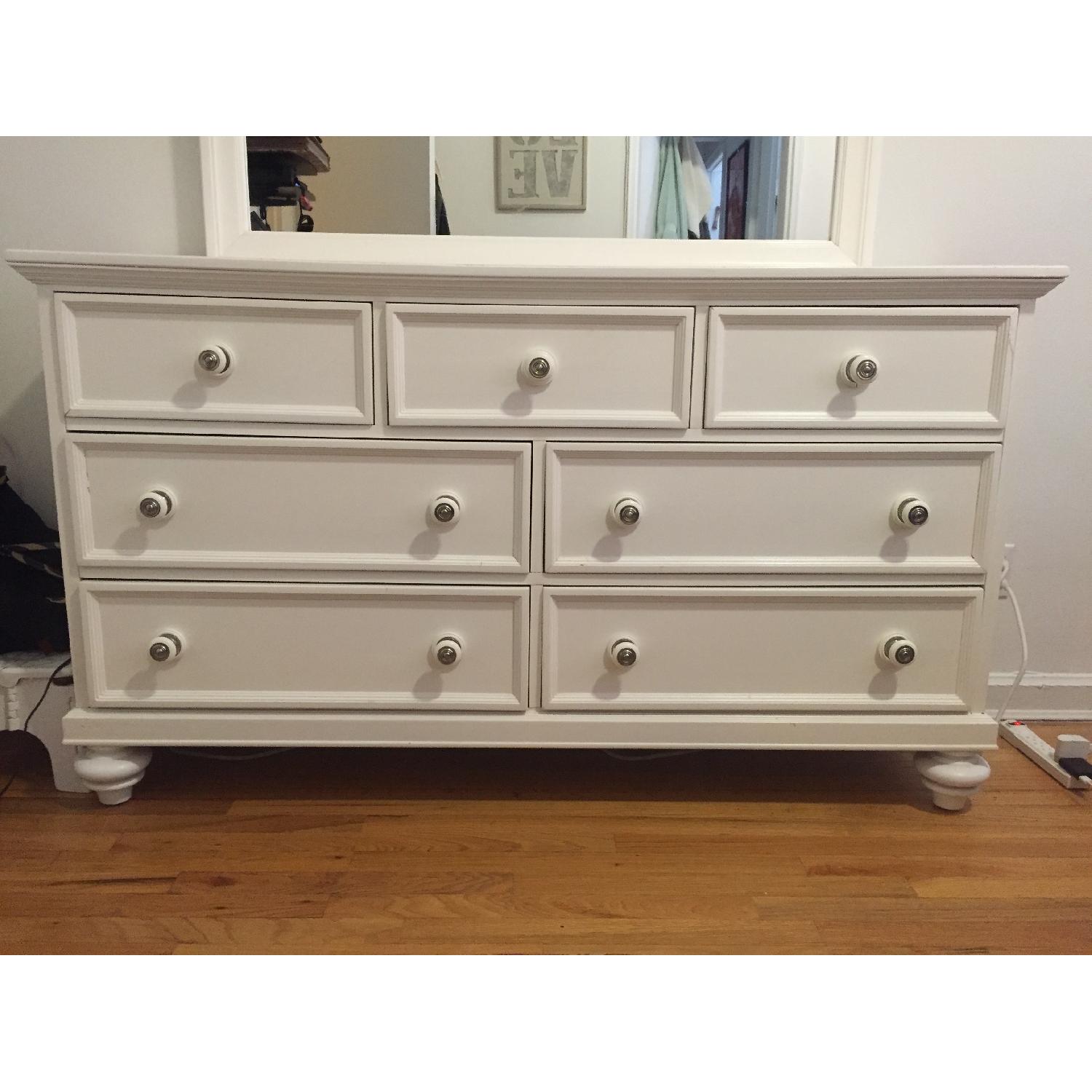 Bob's Chatham White Dresser w/ Mirror + Nightstand - image-3