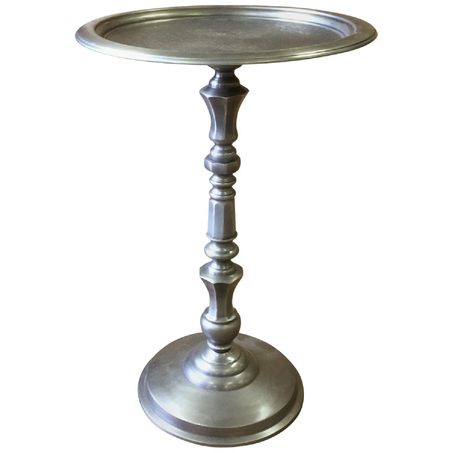 Metal Round Side End Table - image-0