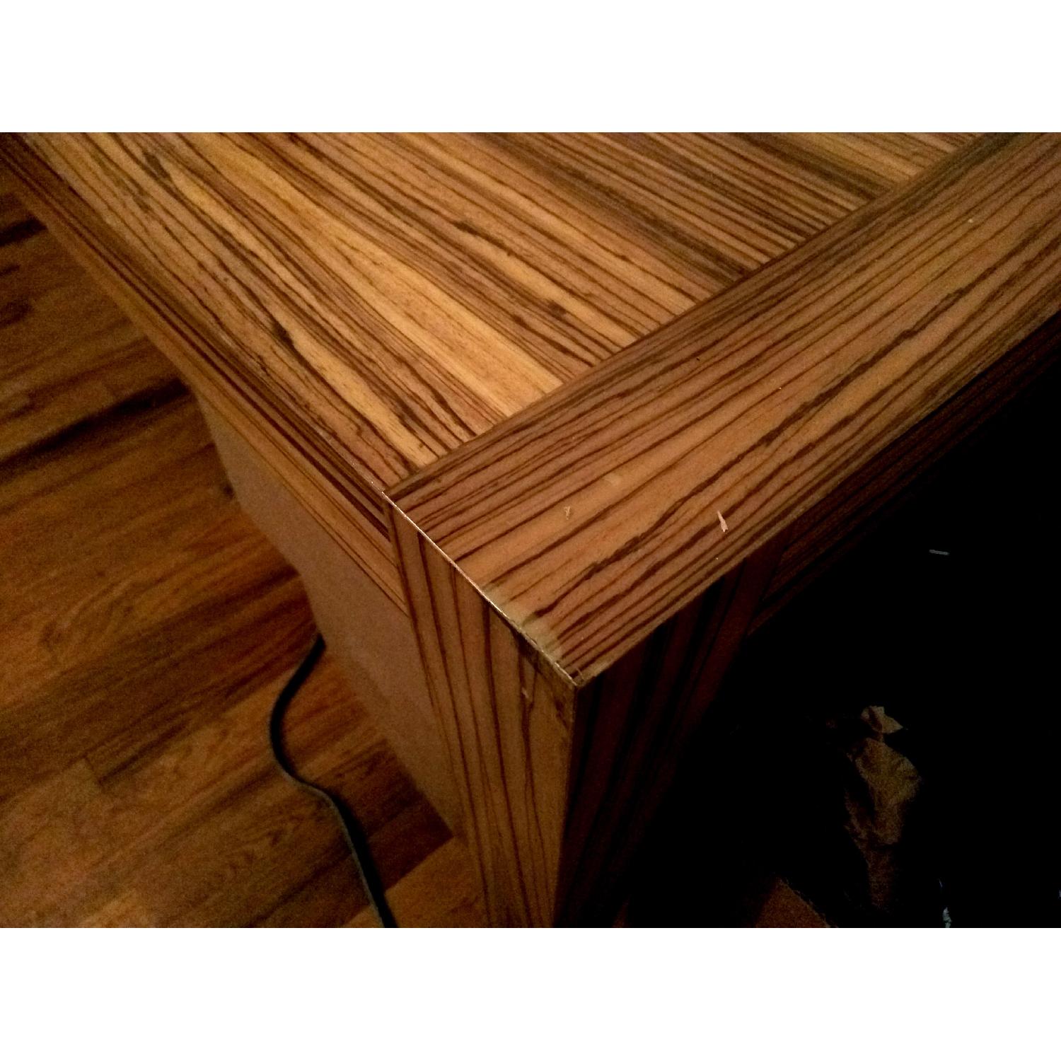 Mid Century Modern Style Zebra Wood Dining Table - image-2