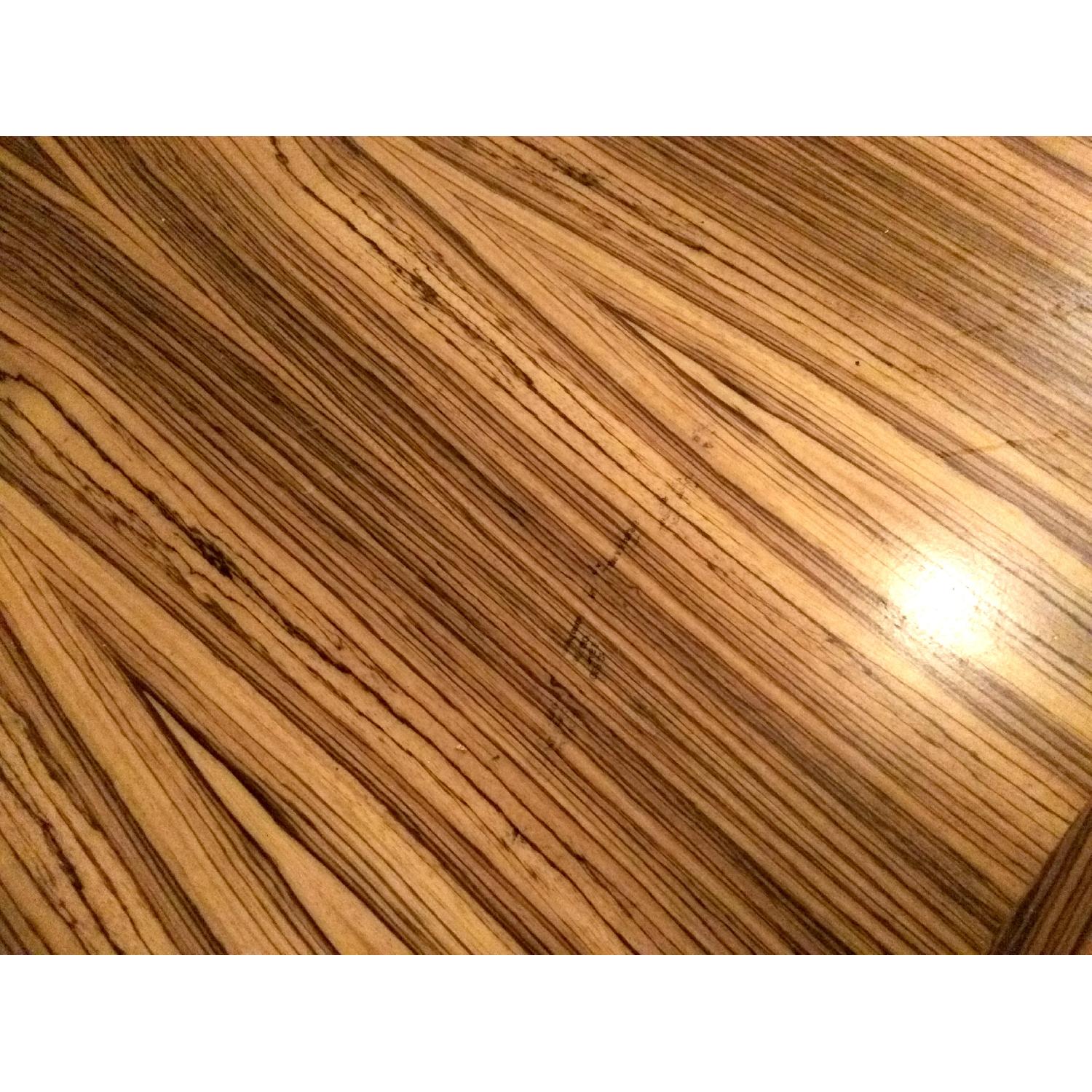Mid Century Modern Style Zebra Wood Dining Table - image-4