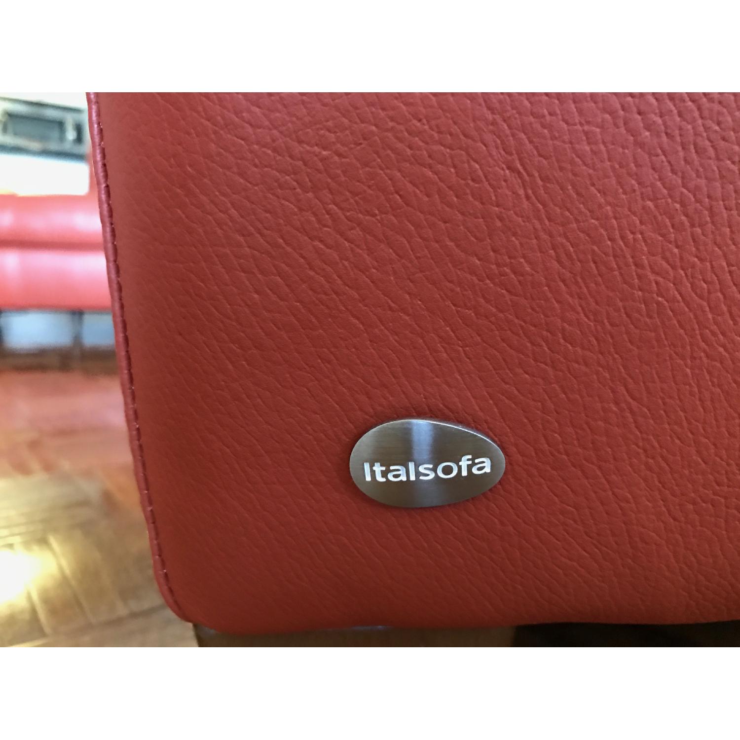 Natuzzi Orange Italian Sectional Sofa - image-4