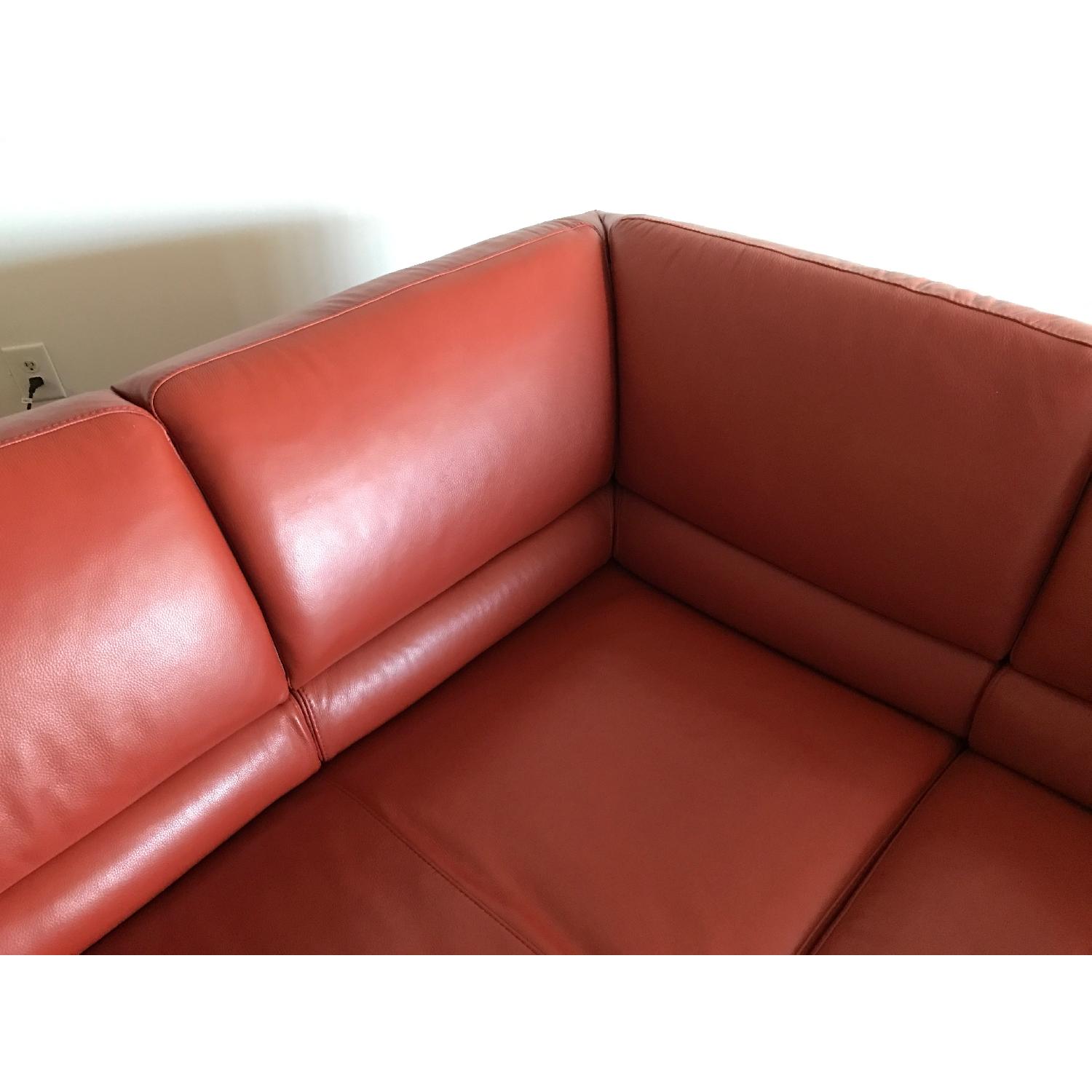 Natuzzi Orange Italian Sectional Sofa - image-8
