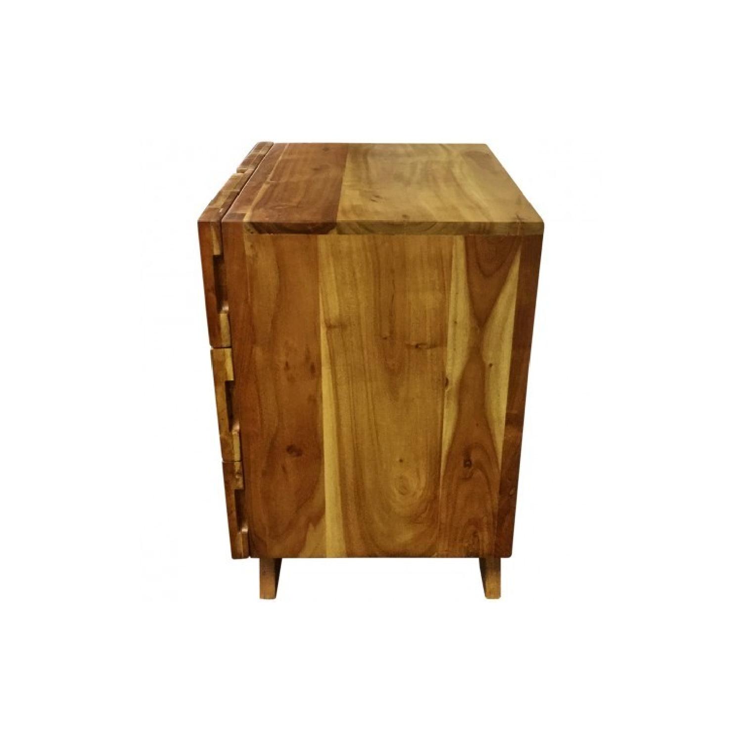 Wooden 3 Drawer Bedside Table - image-1