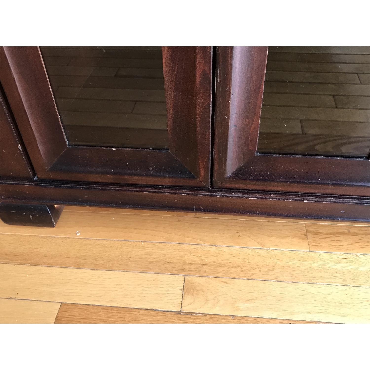 Raymour & Flanigan Mahogany Wood Wall Unit - image-1