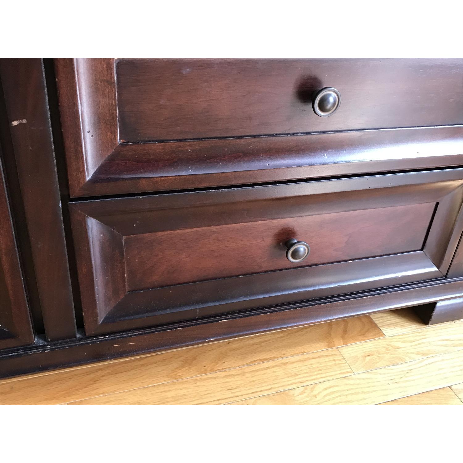 Raymour & Flanigan Mahogany Wood Wall Unit - image-2