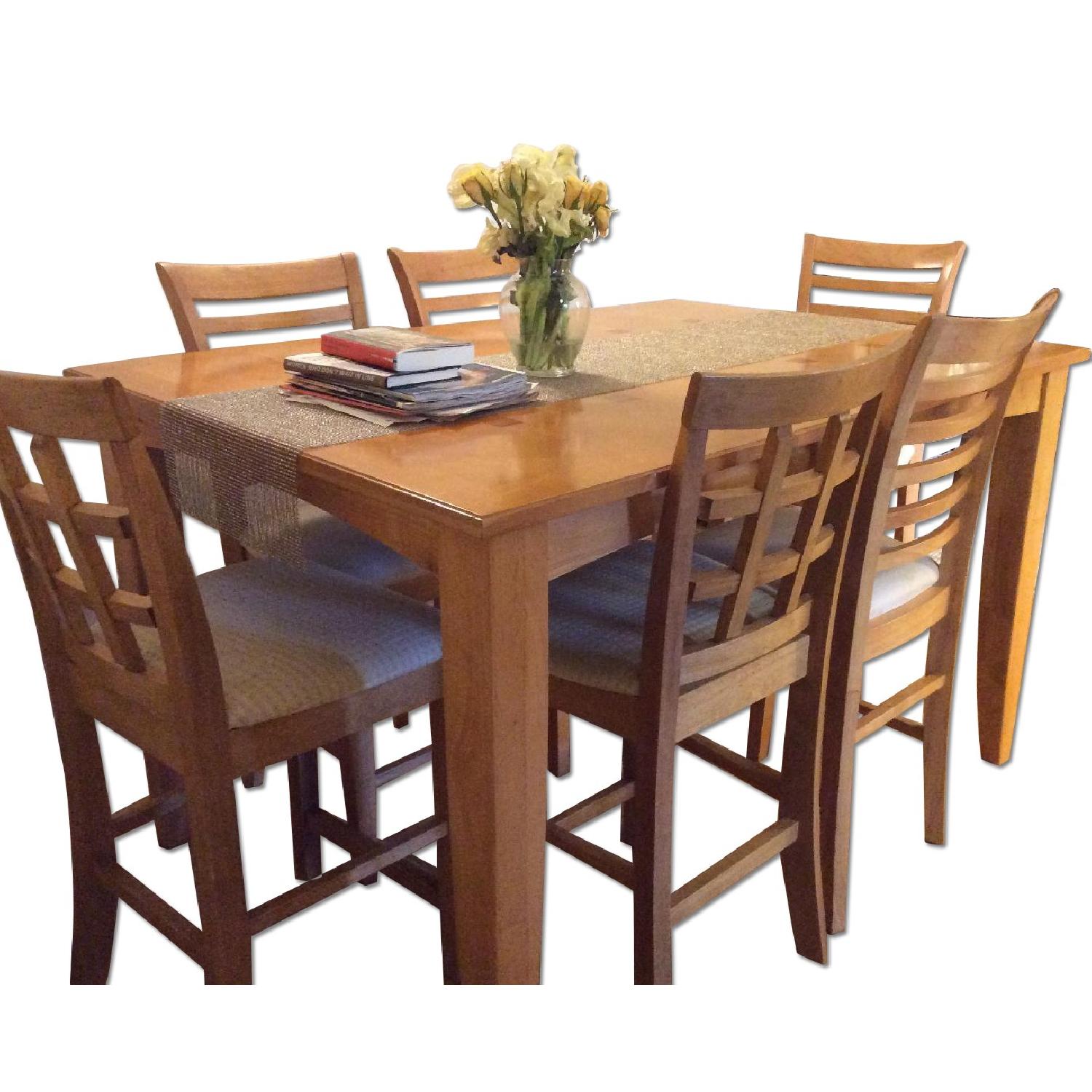 High Dining Table w/ 6 Chairs - image-0