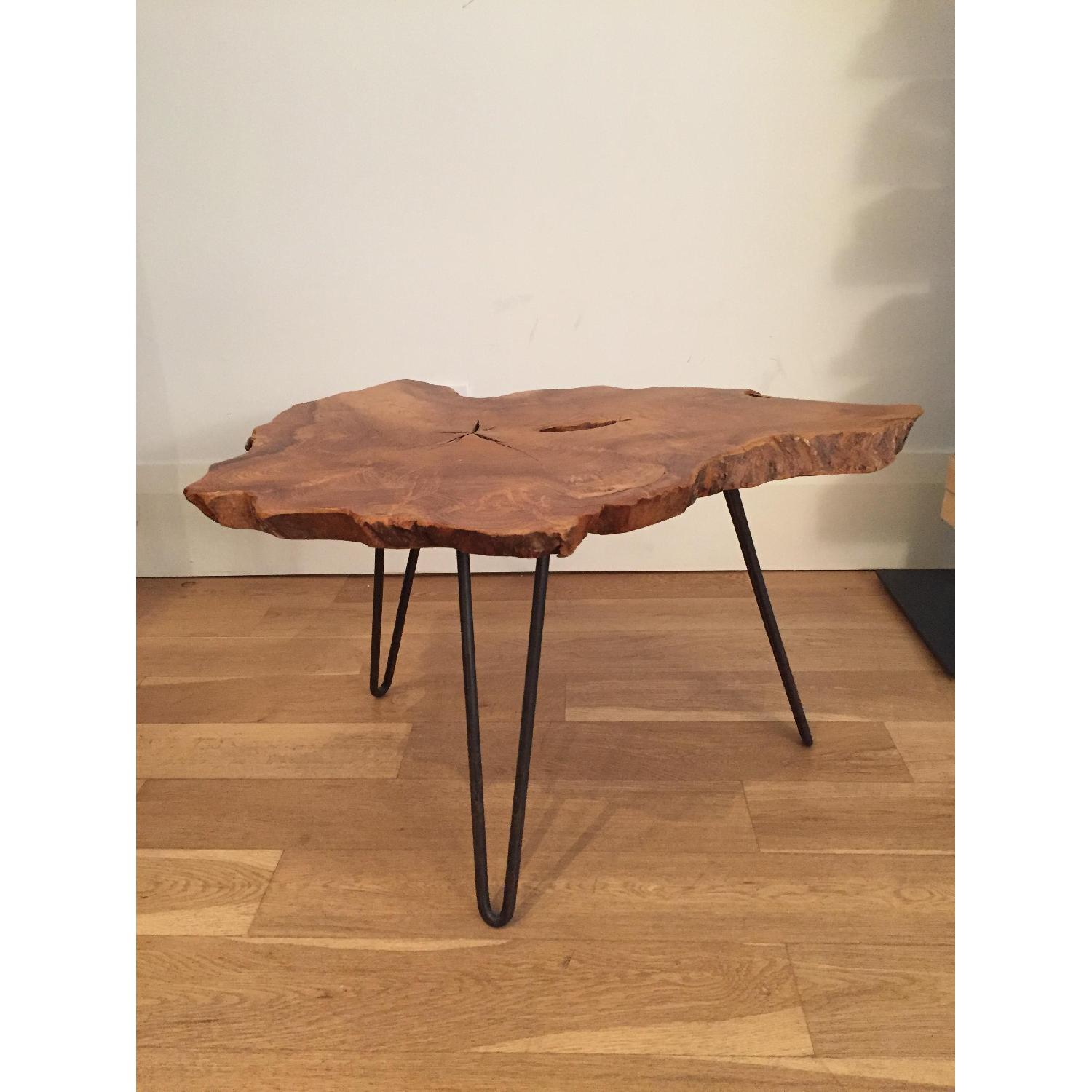 Raw Wood Side Table - image-1