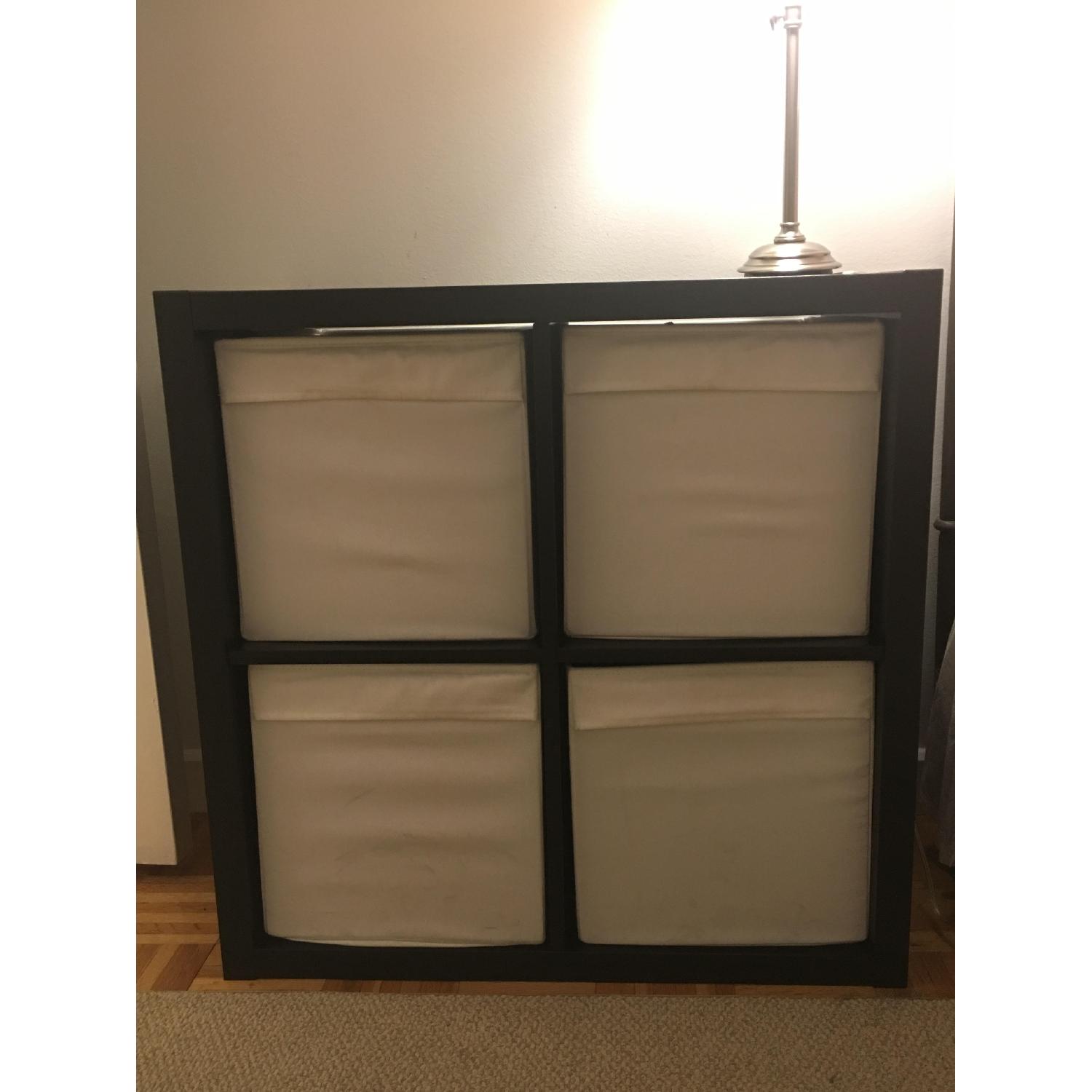 Ikea Shelf Unit w/ Storage Boxes AptDeco