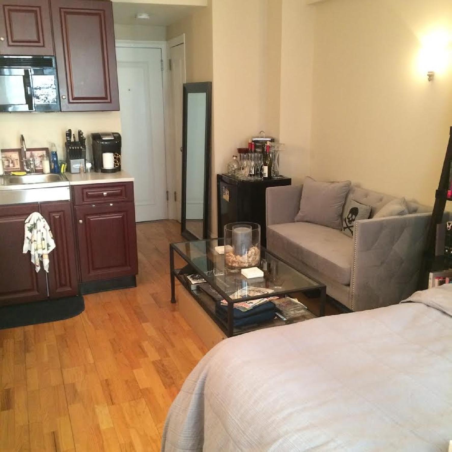 Pottery Barn Tanner Rectangular Coffee Table in Bronze Finish - image-2