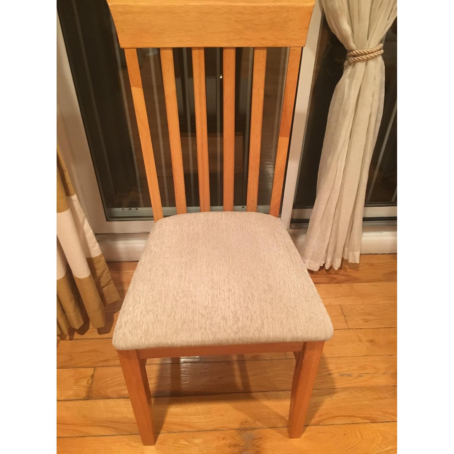 Natural Solid Wood Dining Table w/ 4 Chairs - AptDeco