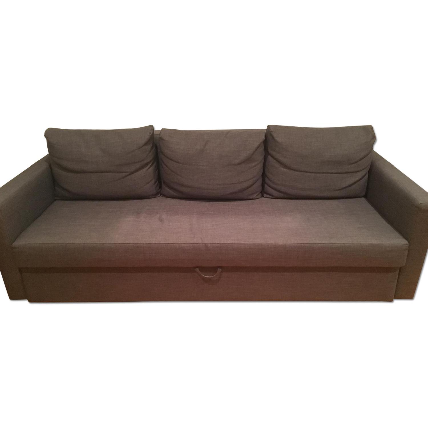 Ikea Grey Sofa Bed w/ Storage - image-0