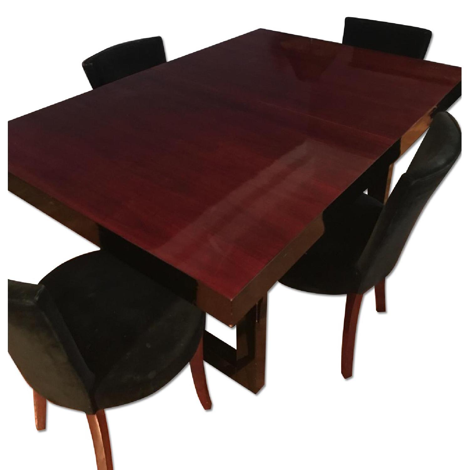 Depression Modern Extendable Dining Table w/ 4 Chairs - image-0