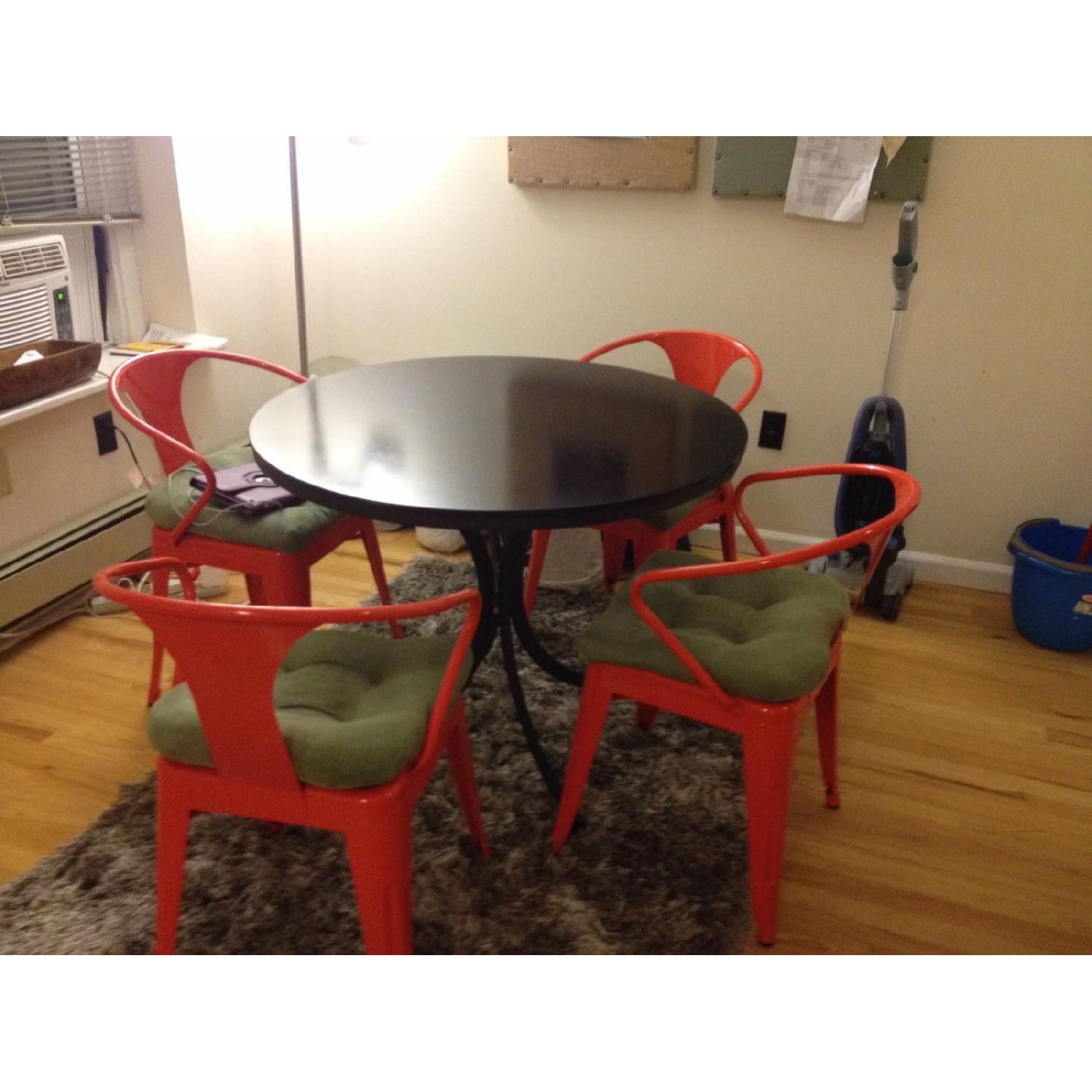 Hayneedle Dining Table w/ 4 Overstock Cushioned Chairs - image-3