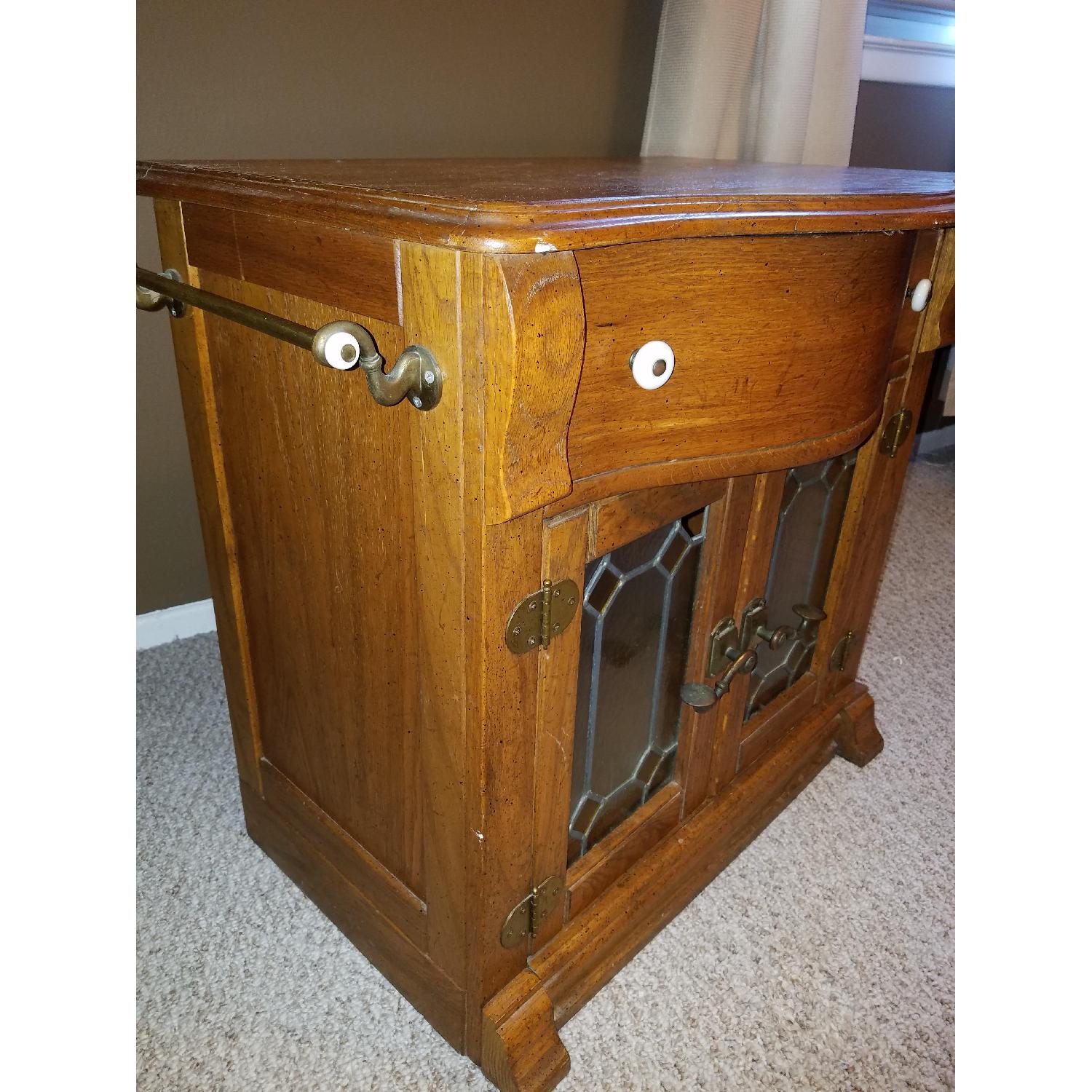 Oak Armoire + Matching Nightstand - image-2